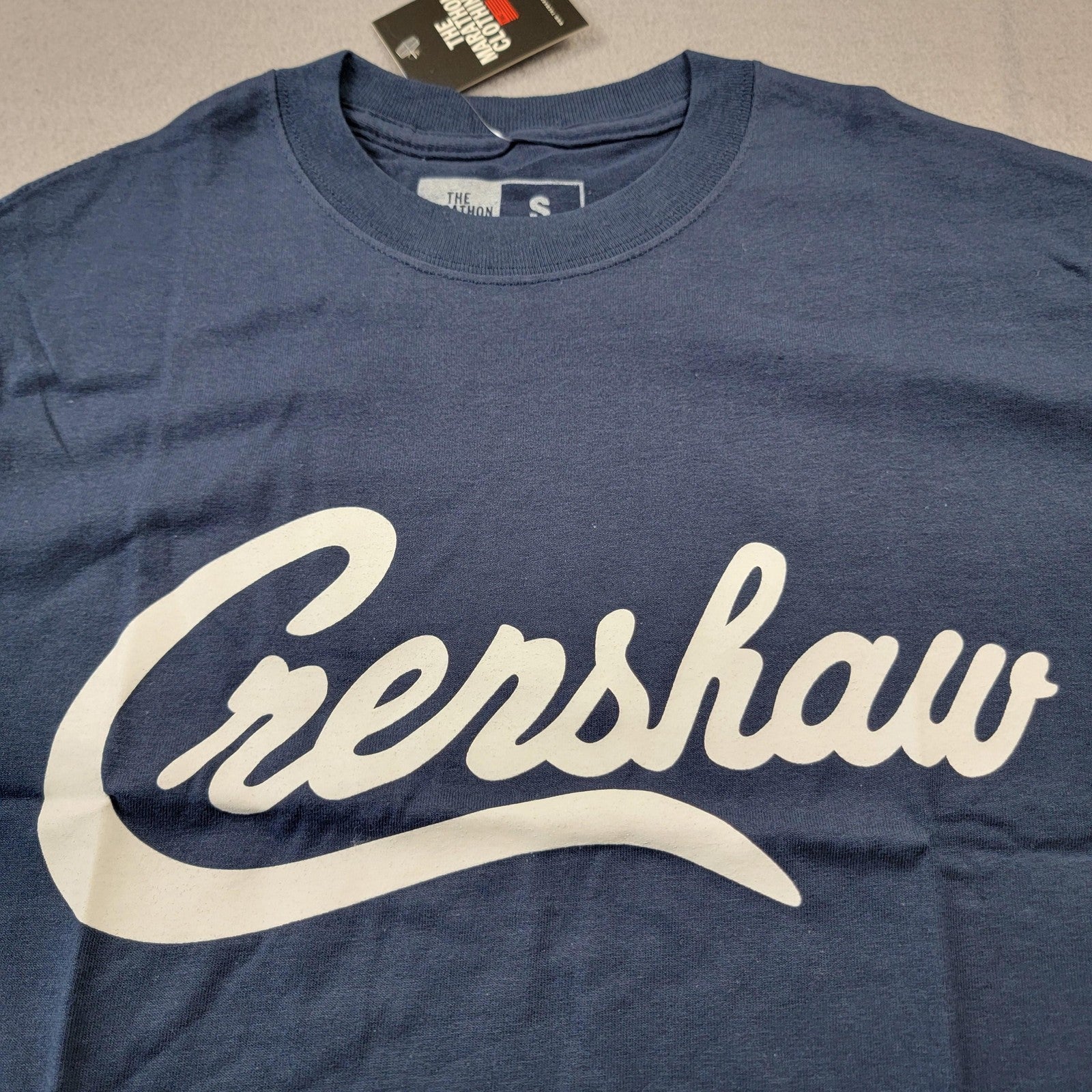 The Marathon Clothing Crenshaw Shirt Mens Small Blue Graphic Tee TShirt Cotton7