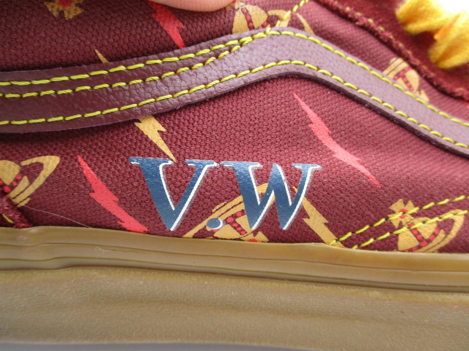 Vans X Vivienne Westwood Old Skool Shoes Mens 5.5 Red Gum Low Top Sneakers (1G4)7