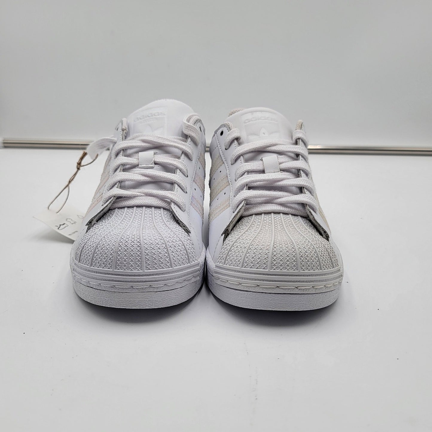 Adidas Originals Superstar J 'White Iridescent' Sz 4.5 FV31392