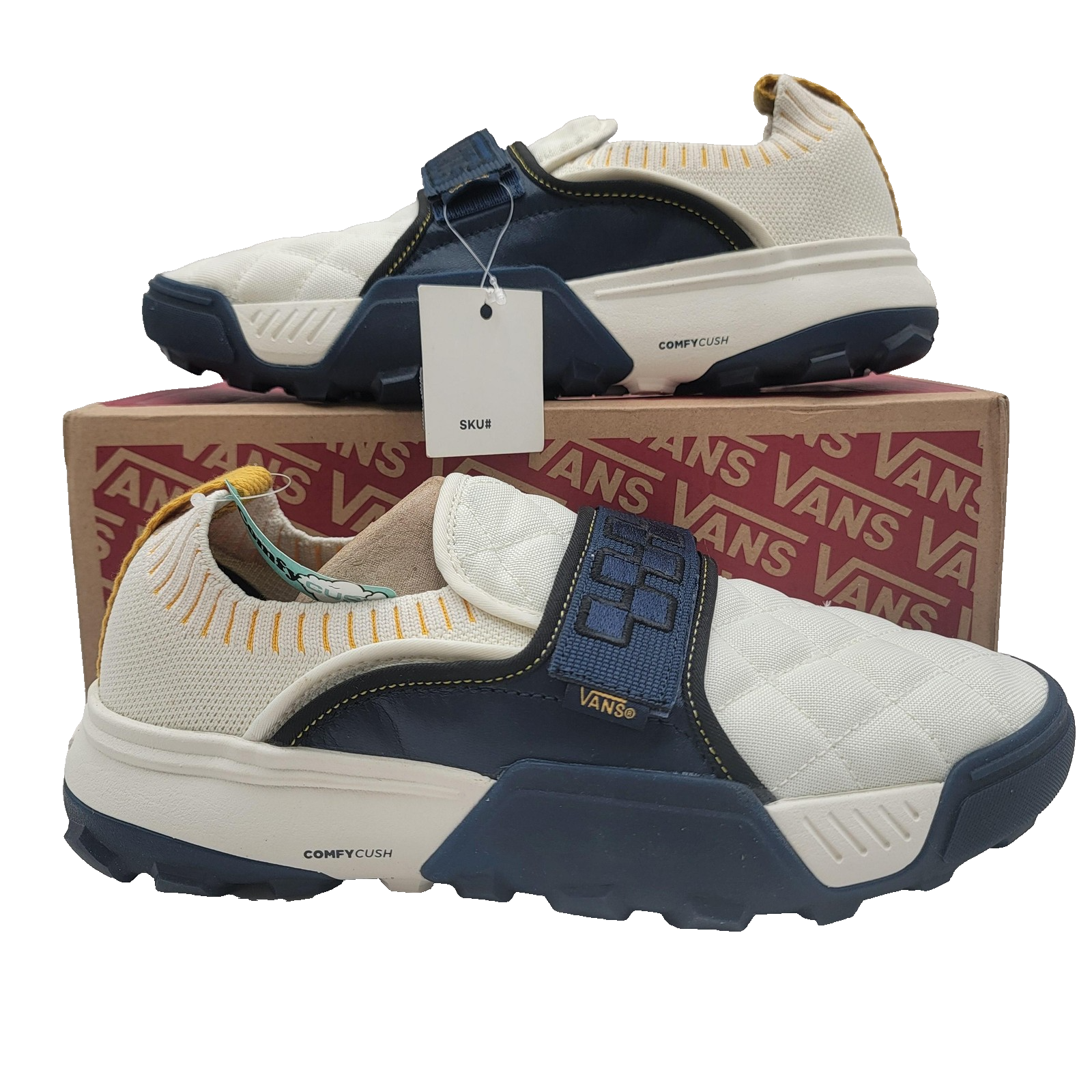 Vans Coast CC Shoes Mens Size 8.5 Marshmallow Blue ComfyCush Varsity VN0A5JMC8R80