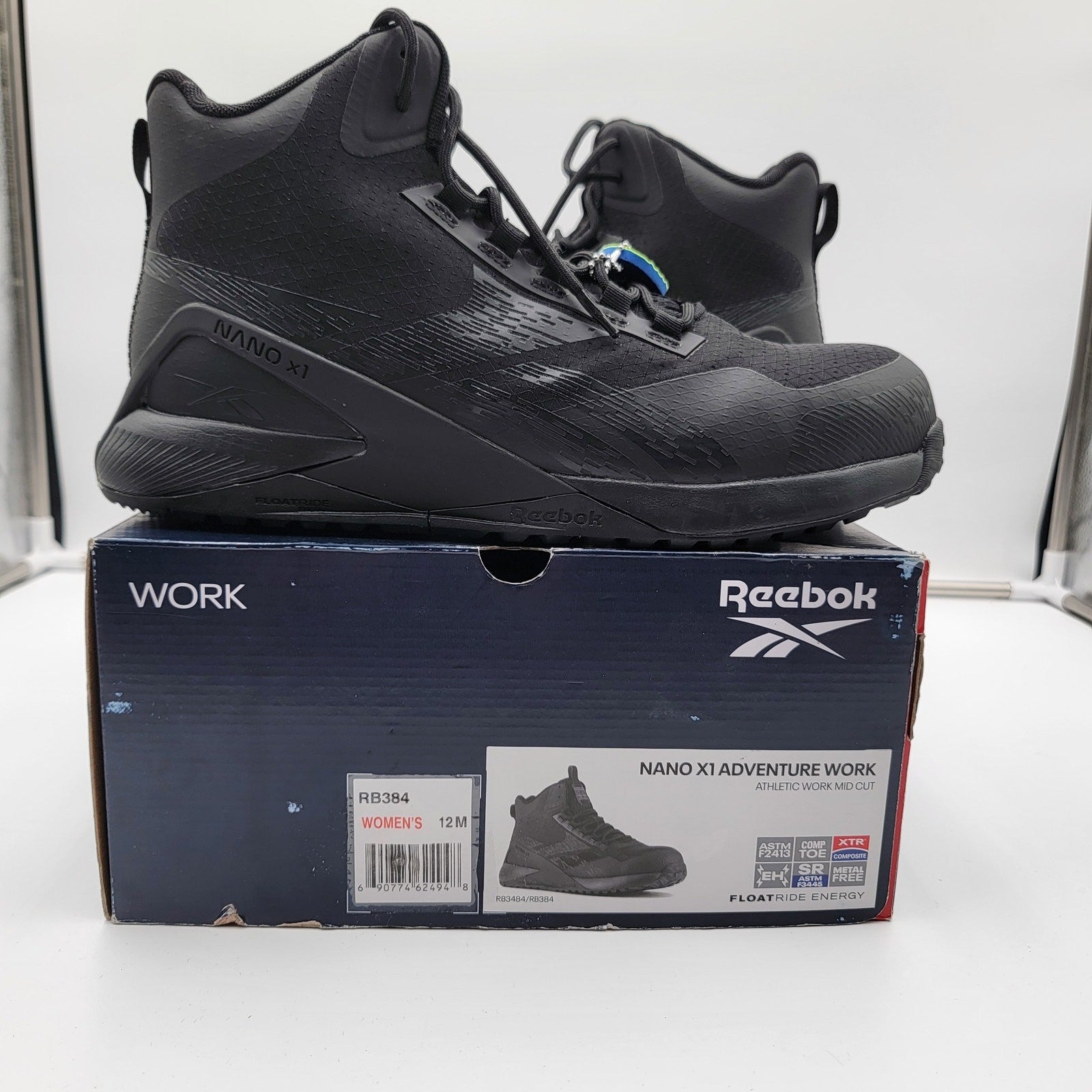 Reebok Nano X1 Adventure Work Mid Cut CT Black Wm Sz 12M RB3840
