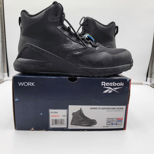 Reebok Nano X1 Adventure Work Mid Cut CT Black Wm Sz 12M RB3840
