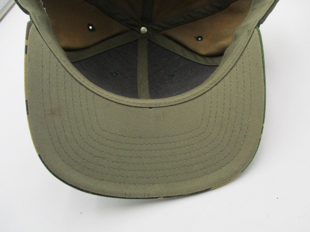 Branded Bills Florida Hat Cap Snap Back Mens One Size Green Camo State Patch USA8