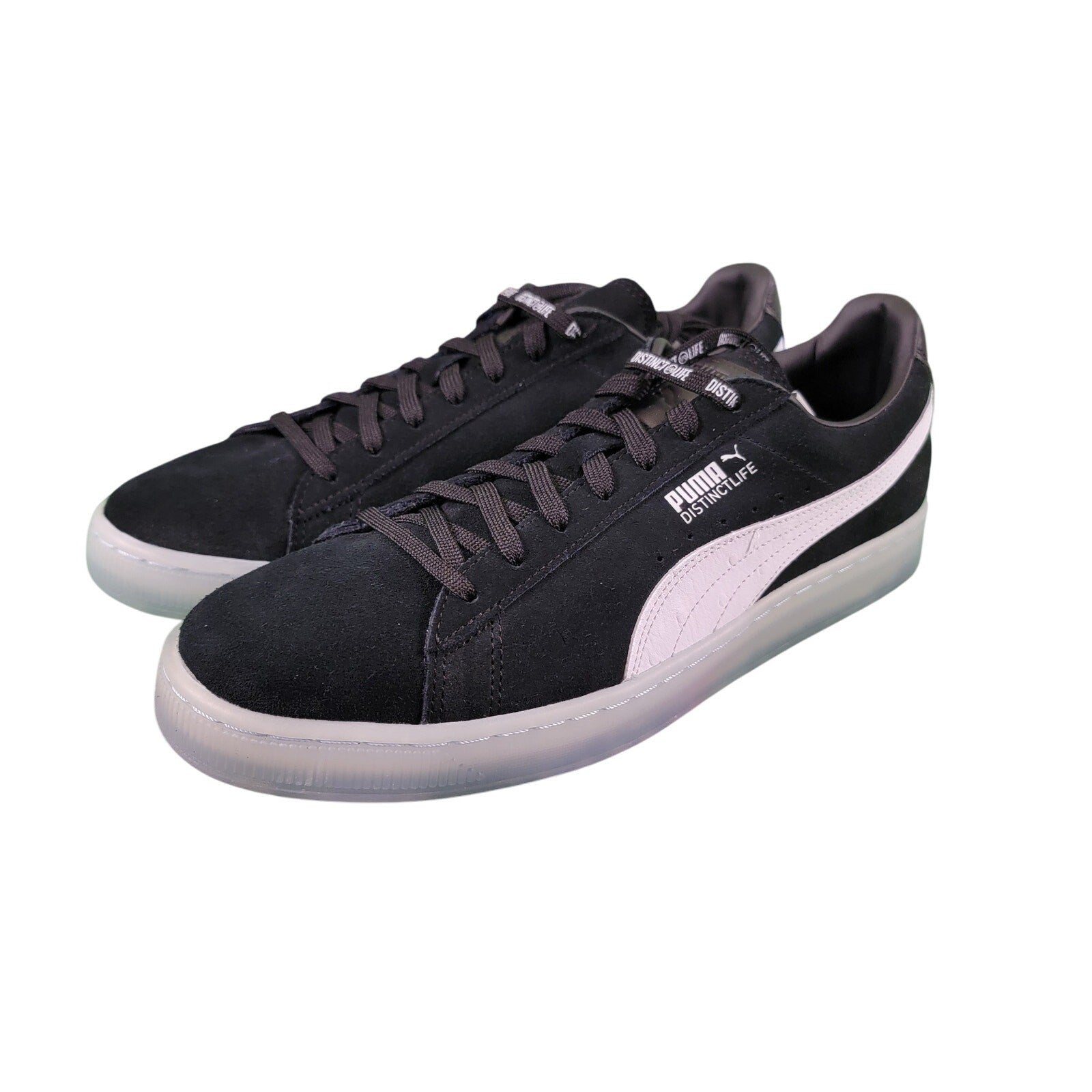 PUMA Suede v2 Distinct Life Black/White Mens Sz 10 364826010