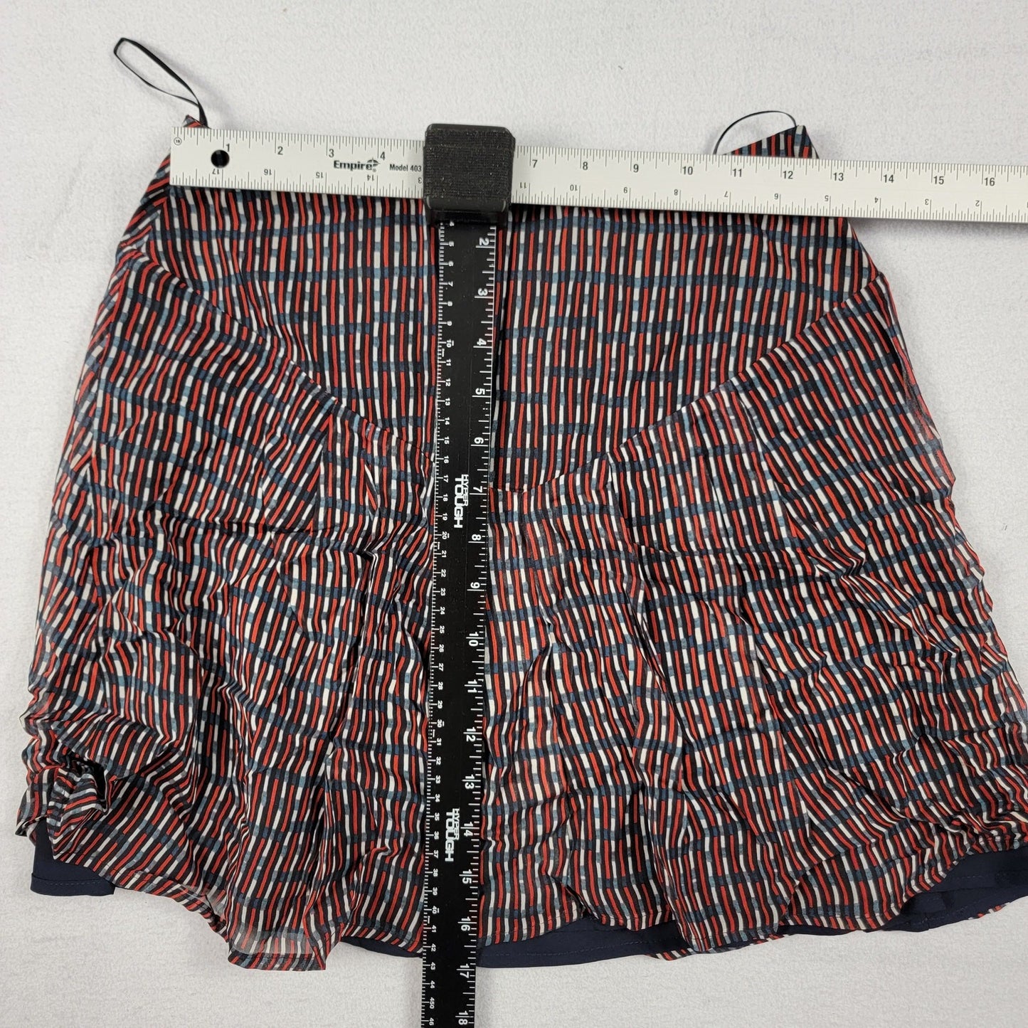 Lenon Women’s Pleated Mini Skirt Small Multicolor Striped Made in USA NWT