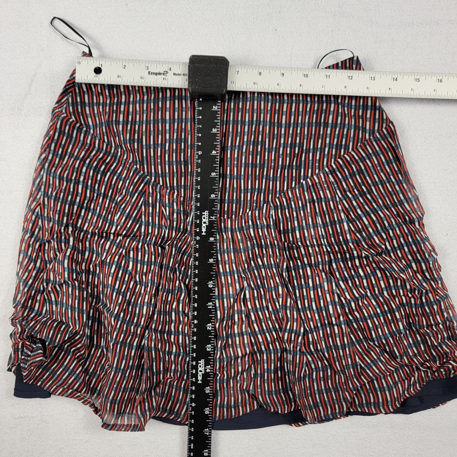 Lenon Women’s Pleated Mini Skirt Small Multicolor Striped Made in USA NWT