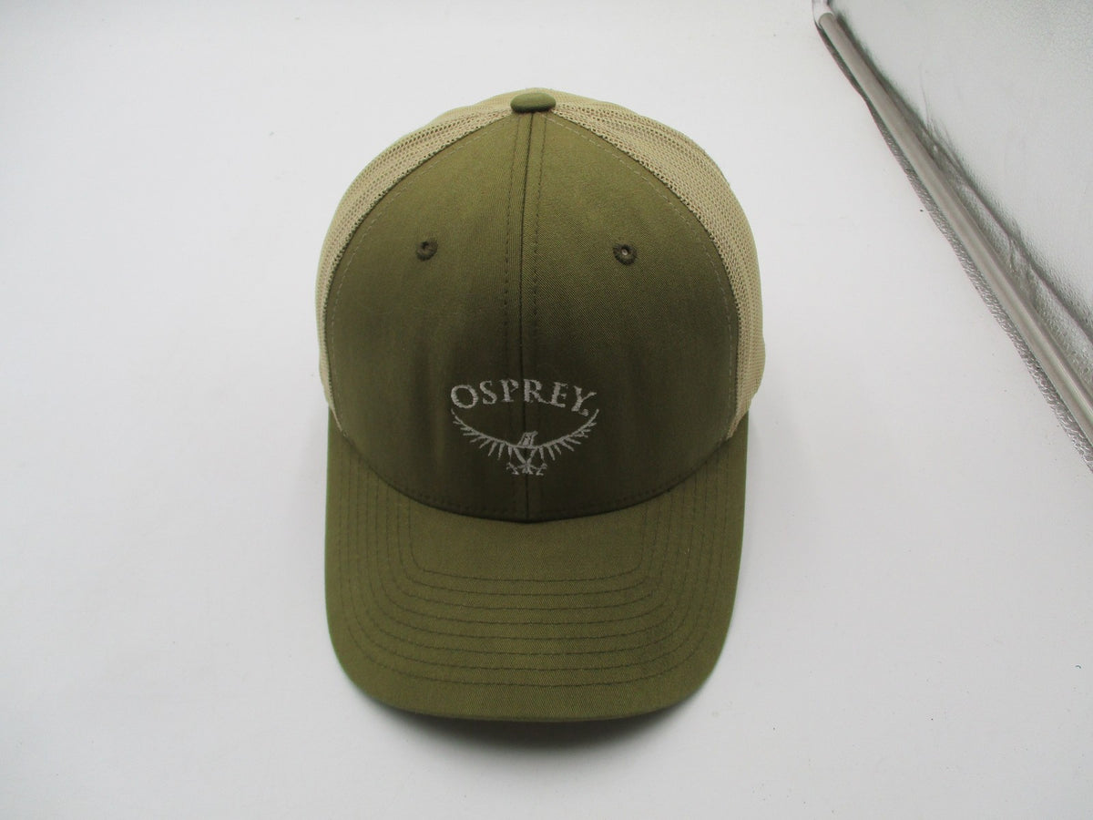 Osprey Hat Cap Snap Back Mens One Size Green Mesh Trucker Yupoong Logo1