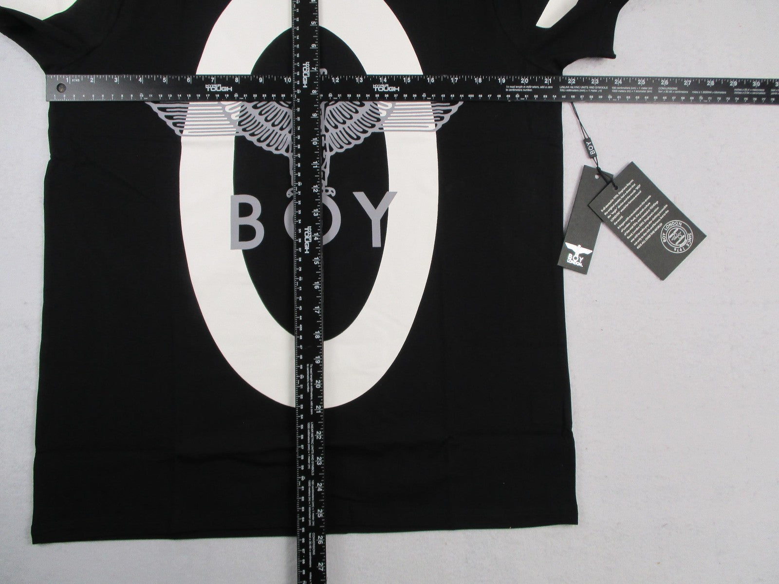 BOY London Shirt Mens Large Black Eagle Logo O Graphic Streetwear Punk Tee 13117