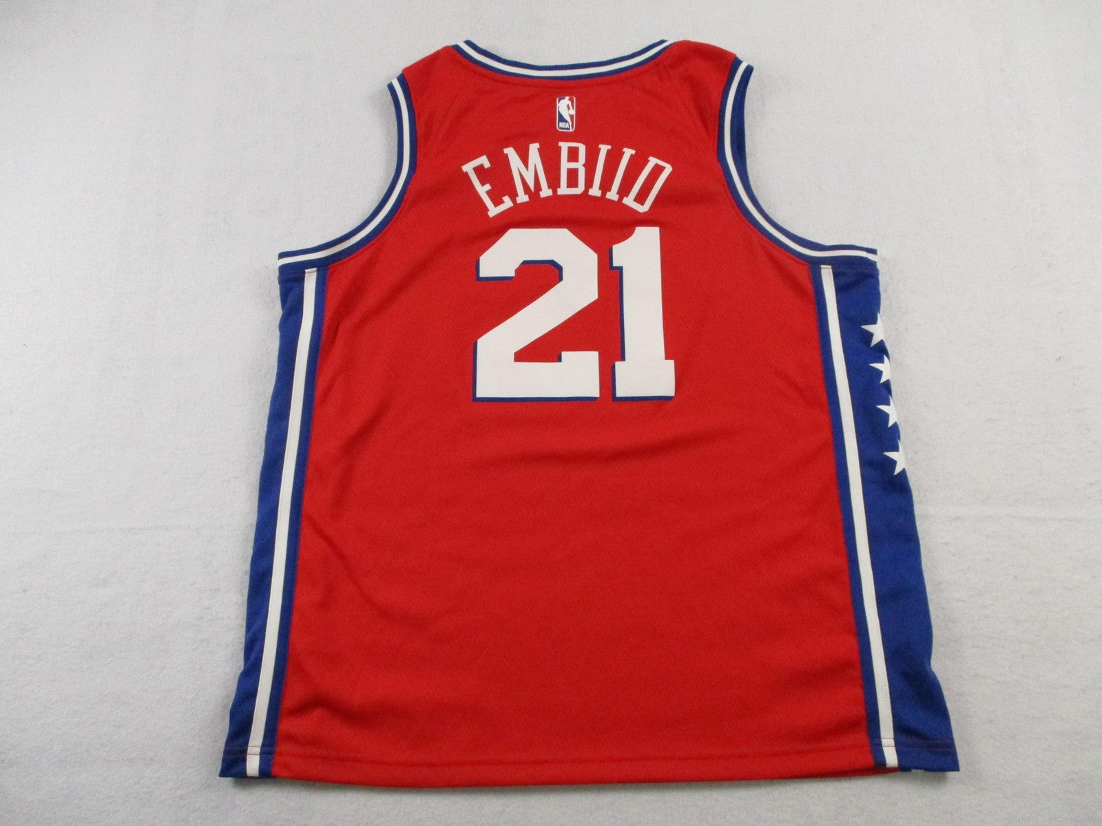 Philadelphia 76ers Jersey Mens XL Red NBA Basketball Joel Embiid Nike Swingman1
