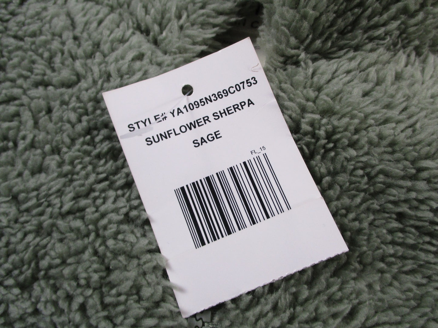 Cut & Paste Sunflower Sherpa Jacket Womens Medium Green Fleece Embroidered 13394
