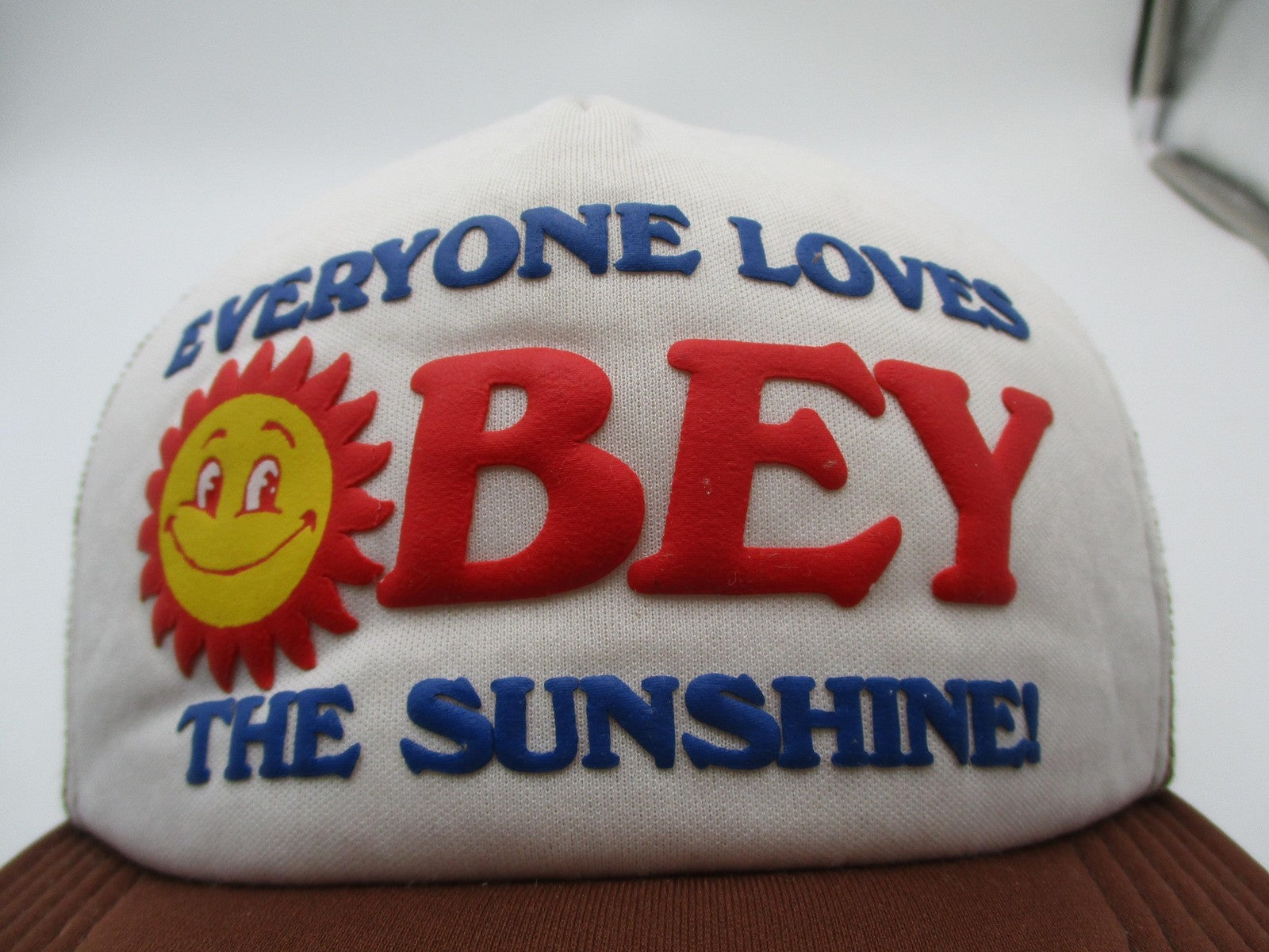 Obey Hat Cap Snap Back Mens One Size Brown Mesh Trucker Sunshine Graphic3