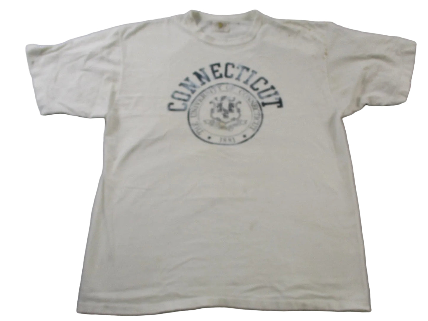 Vintage University Of Connecticut Shirt Mens XL White NCAA College USA0