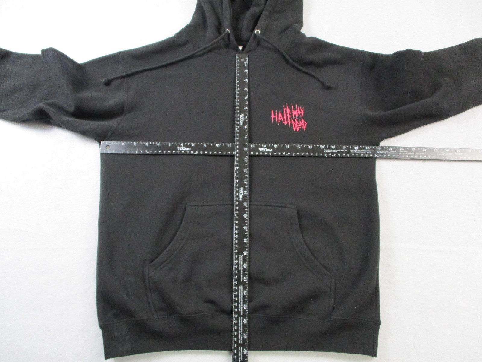 Rick & Morty Independent Hoodie Mens Large Black Pullover Sweatshirt Skull 16435