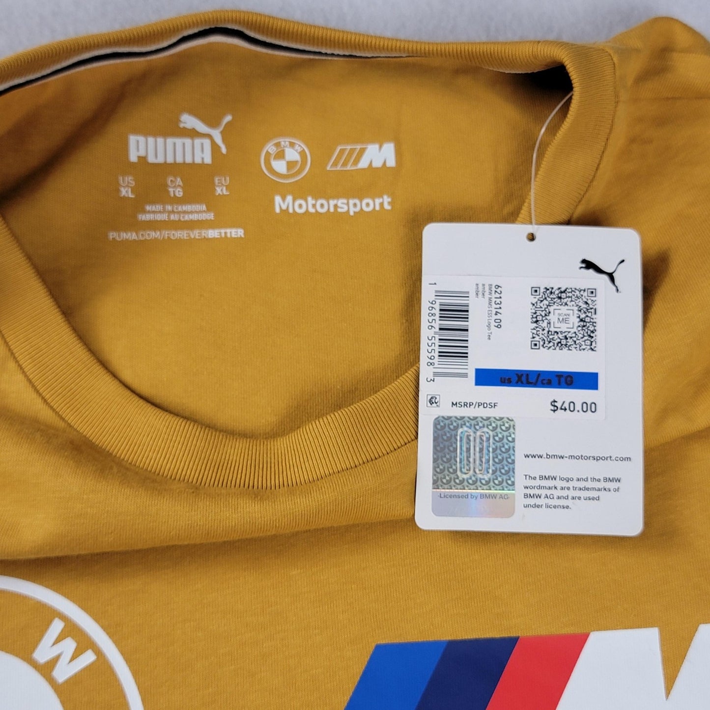 Puma x BMW Yellow + Coal Optima Blue Short sleeves 2 PK Tshirt Bundle