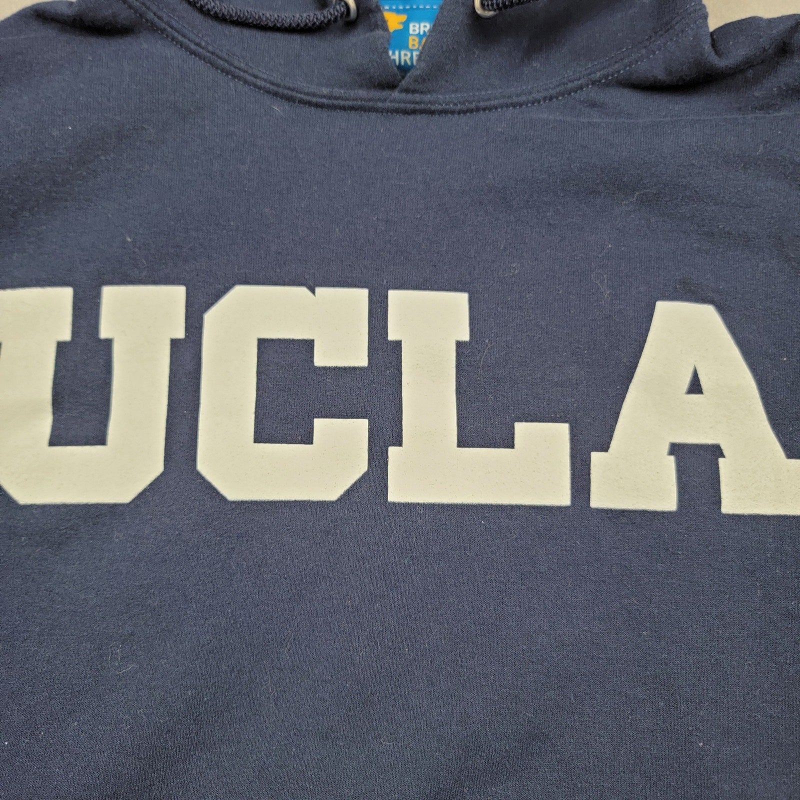 UCLA Bruin Basic Threads Hoodie Sz S Dk Blue Pullover