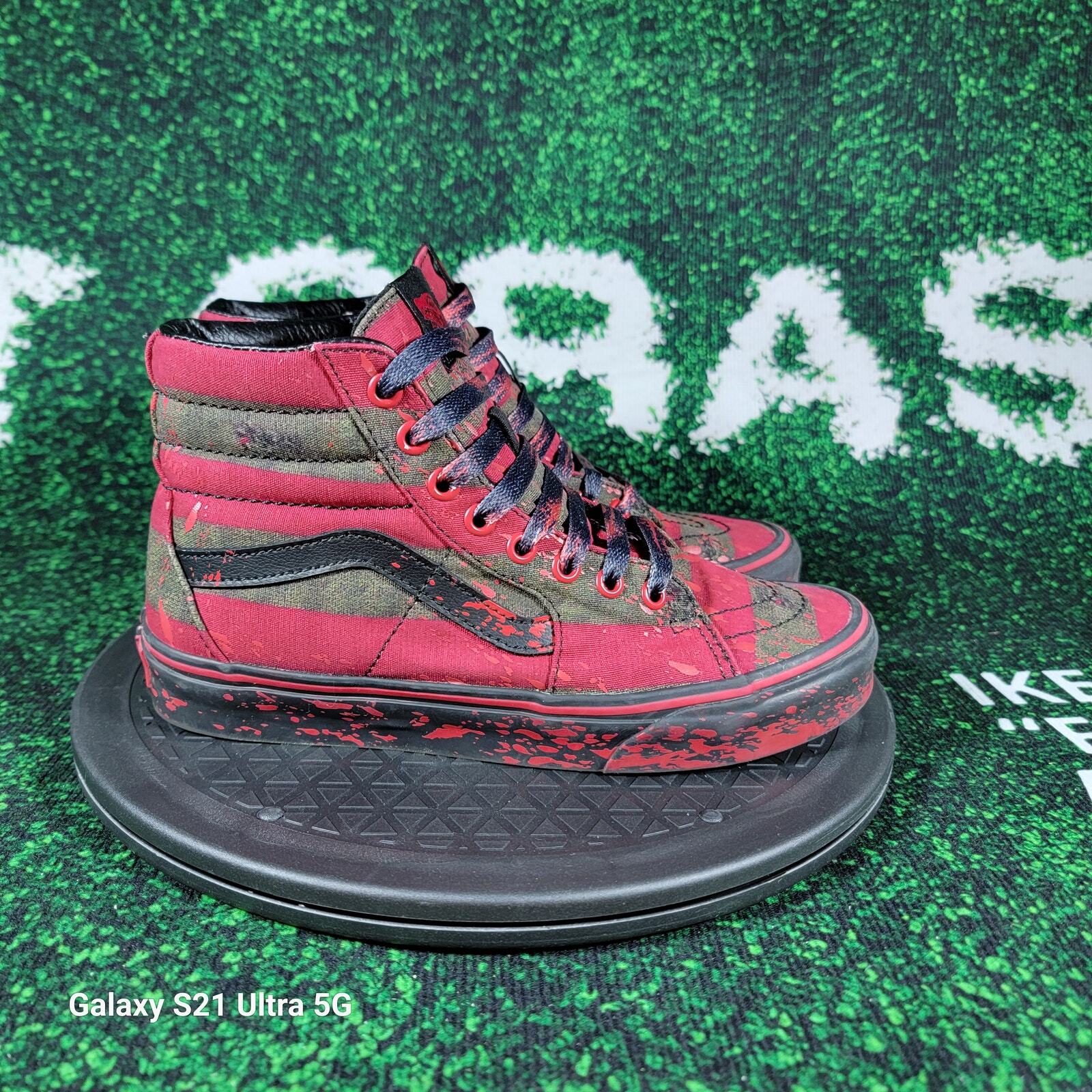 Vans House of Terror x Sk8Hi 'The Nightmare on Elm Street' Sz 6M VN0A4U3CZV13