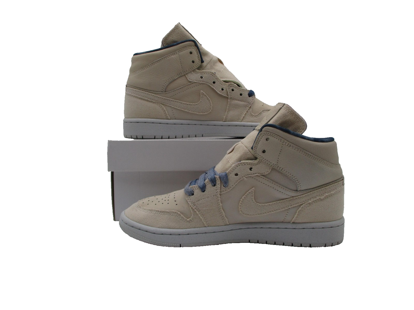 Air Jordan 1 Mid SE Shoes Womens Size 8 Sanddrift Sail Midnight Navy DM9126-1041