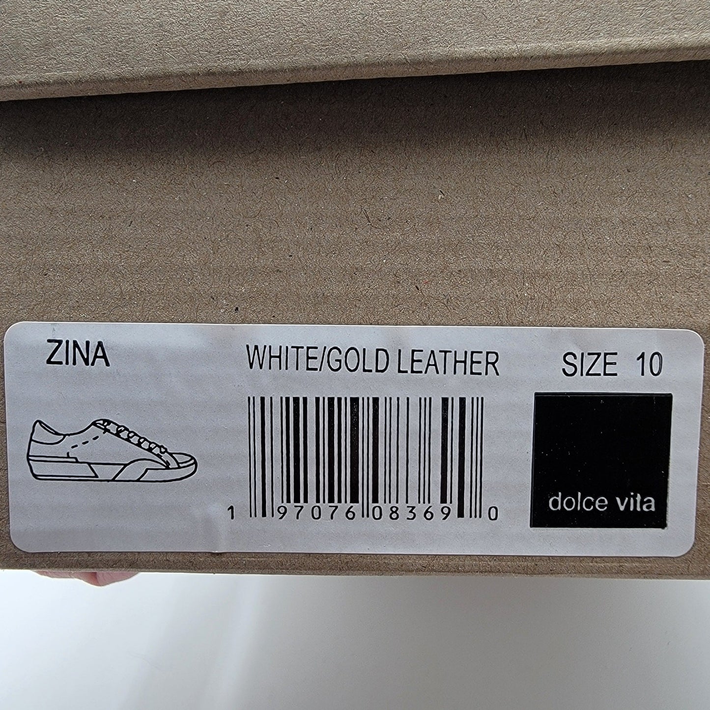 Dolce Vita Zina Women's Oxford SneakersWhite/Gold Sz 107