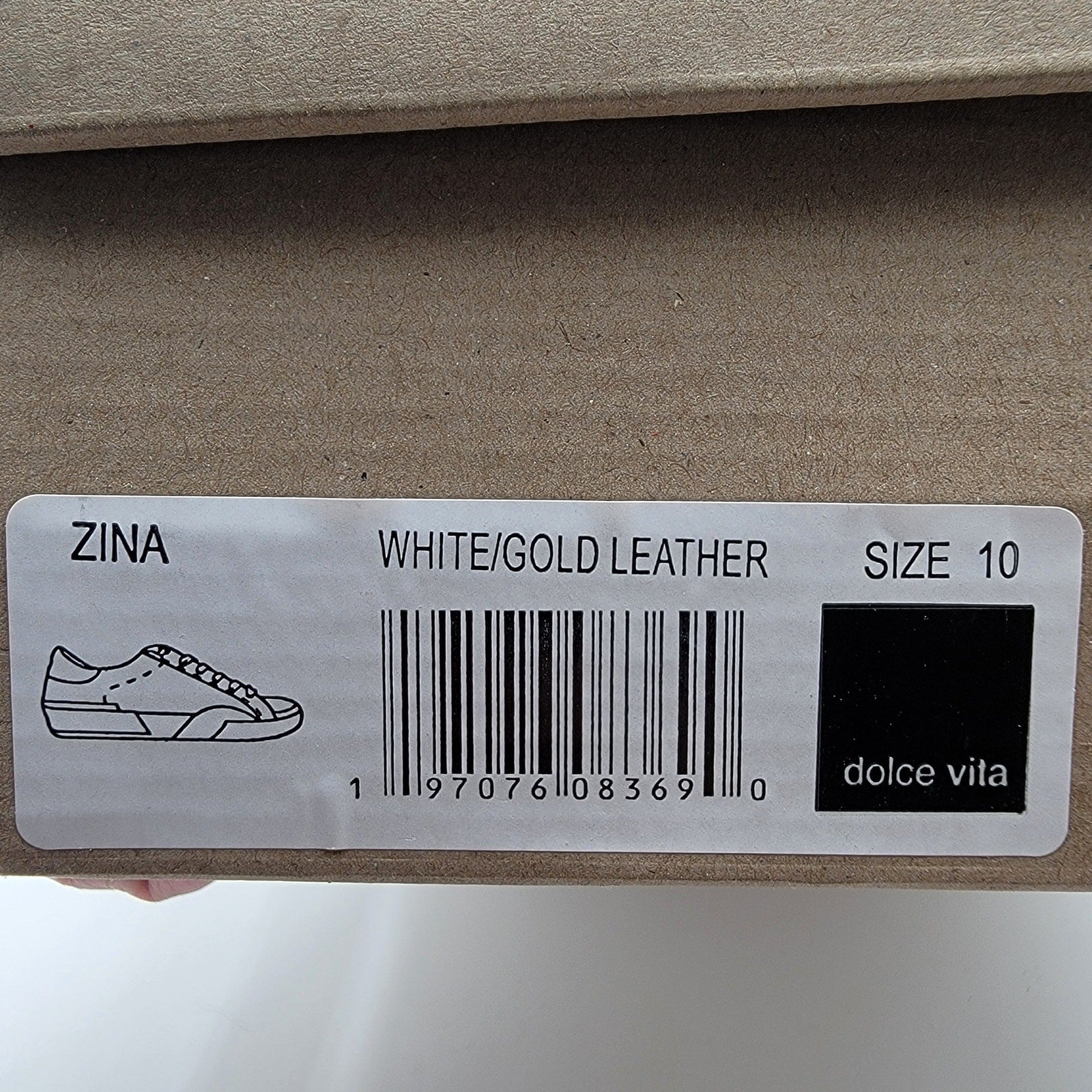 Dolce Vita Zina Women's Oxford SneakersWhite/Gold Sz 107