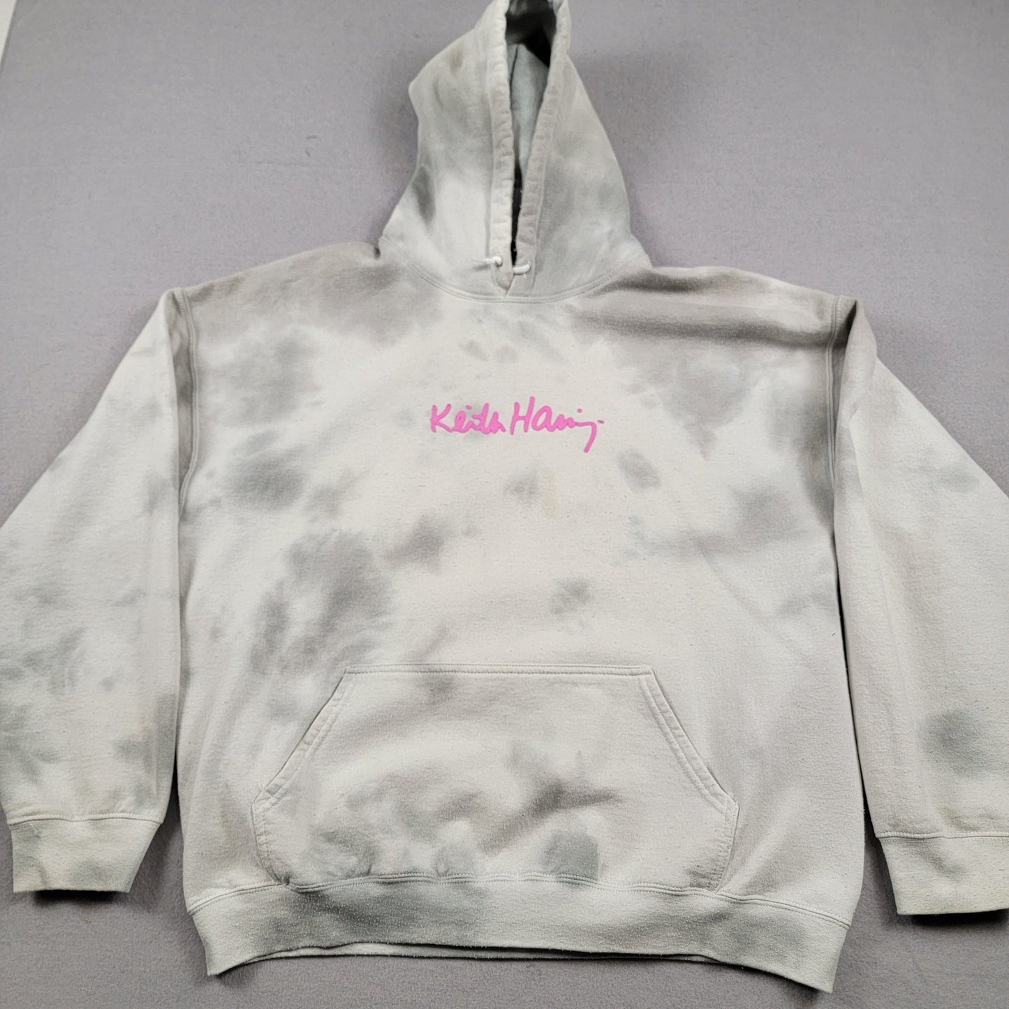 Ripple Junction Keith Haring Pop Art Tie Dye Hoodie Sz L0