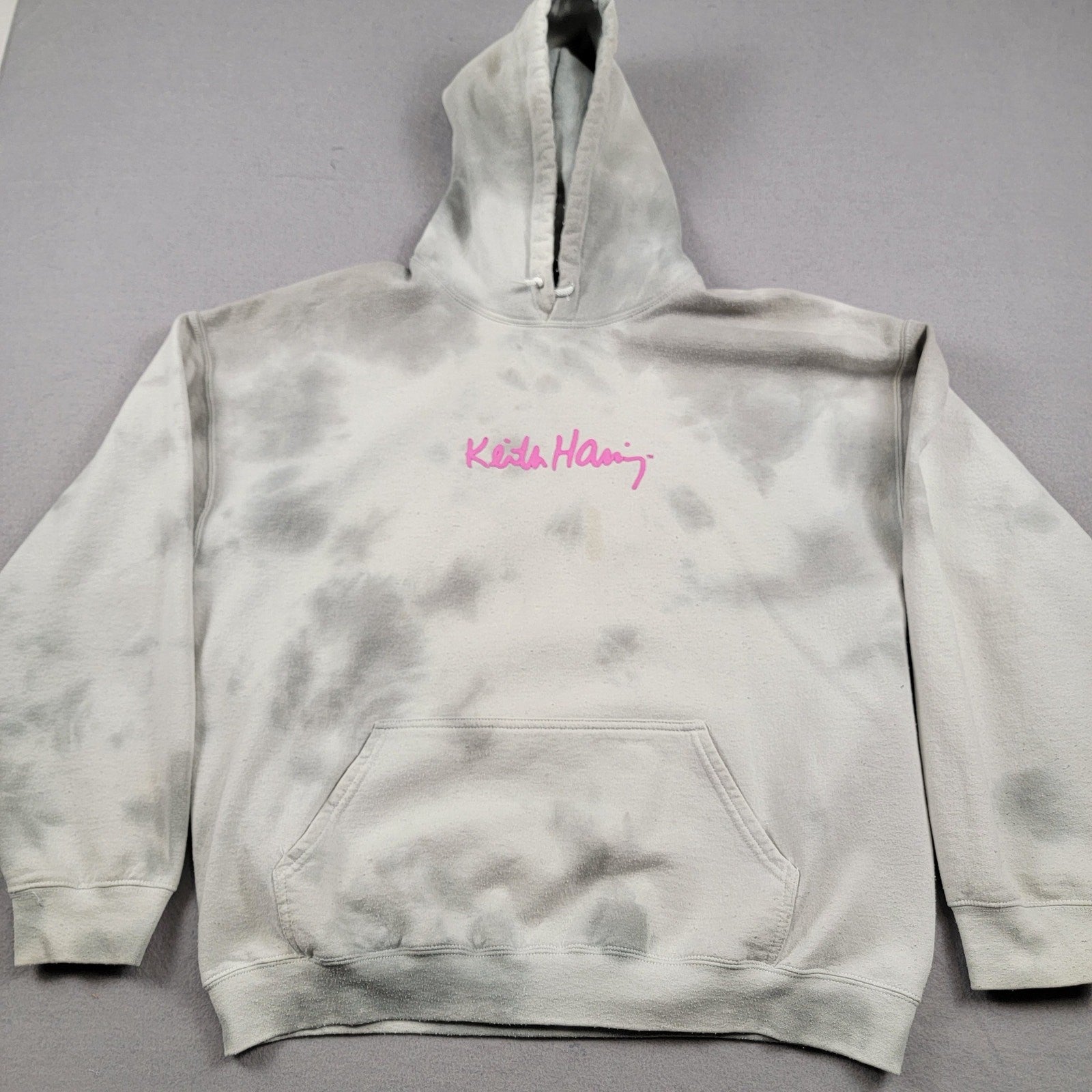 Ripple Junction Keith Haring Pop Art Tie Dye Hoodie Sz L0