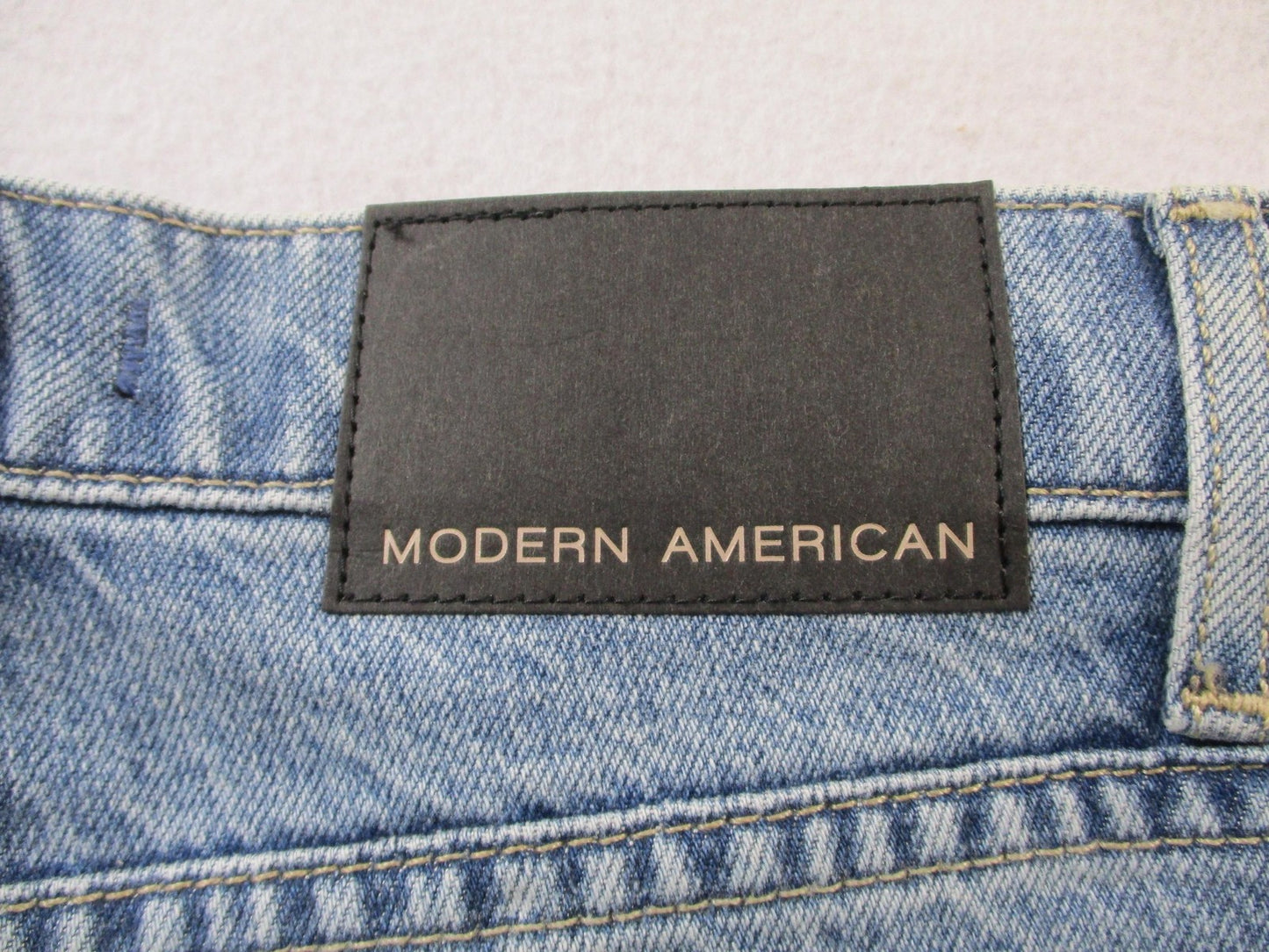 Modern American Jackson Cuff Jeans Womens 26 Smokey Blue High Rise Straight 14707