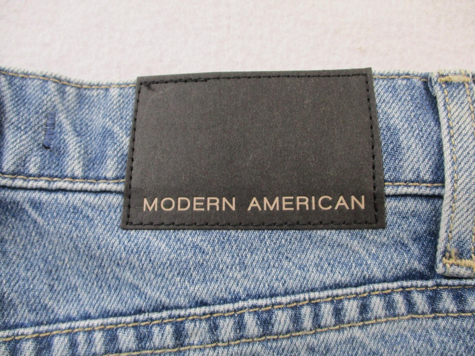 Modern American Jackson Cuff Jeans Womens 26 Smokey Blue High Rise Straight 14707