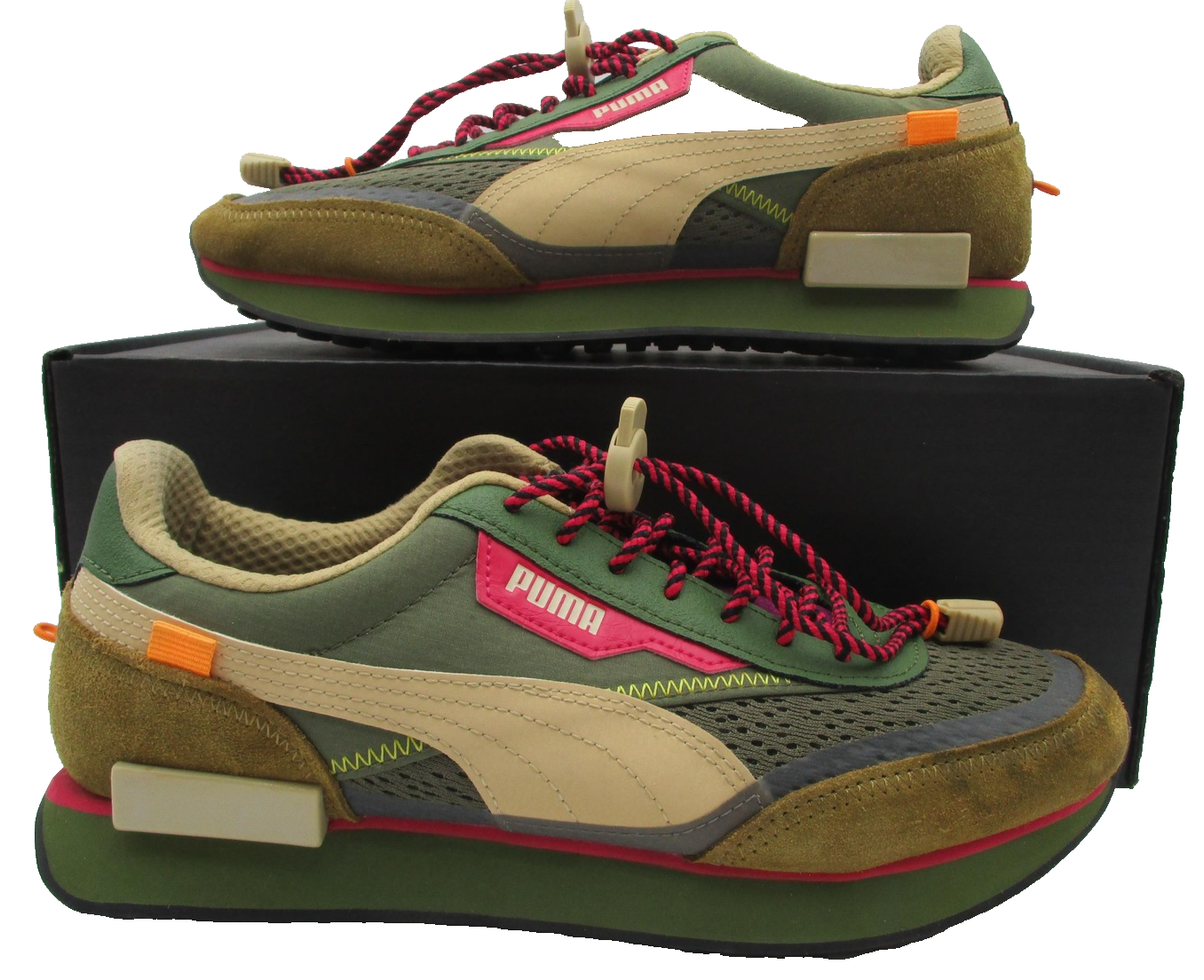 Puma Mens Size 8.5 Multicolor Suede Low Top Athletic Sneakers 38341901 (1S7)0