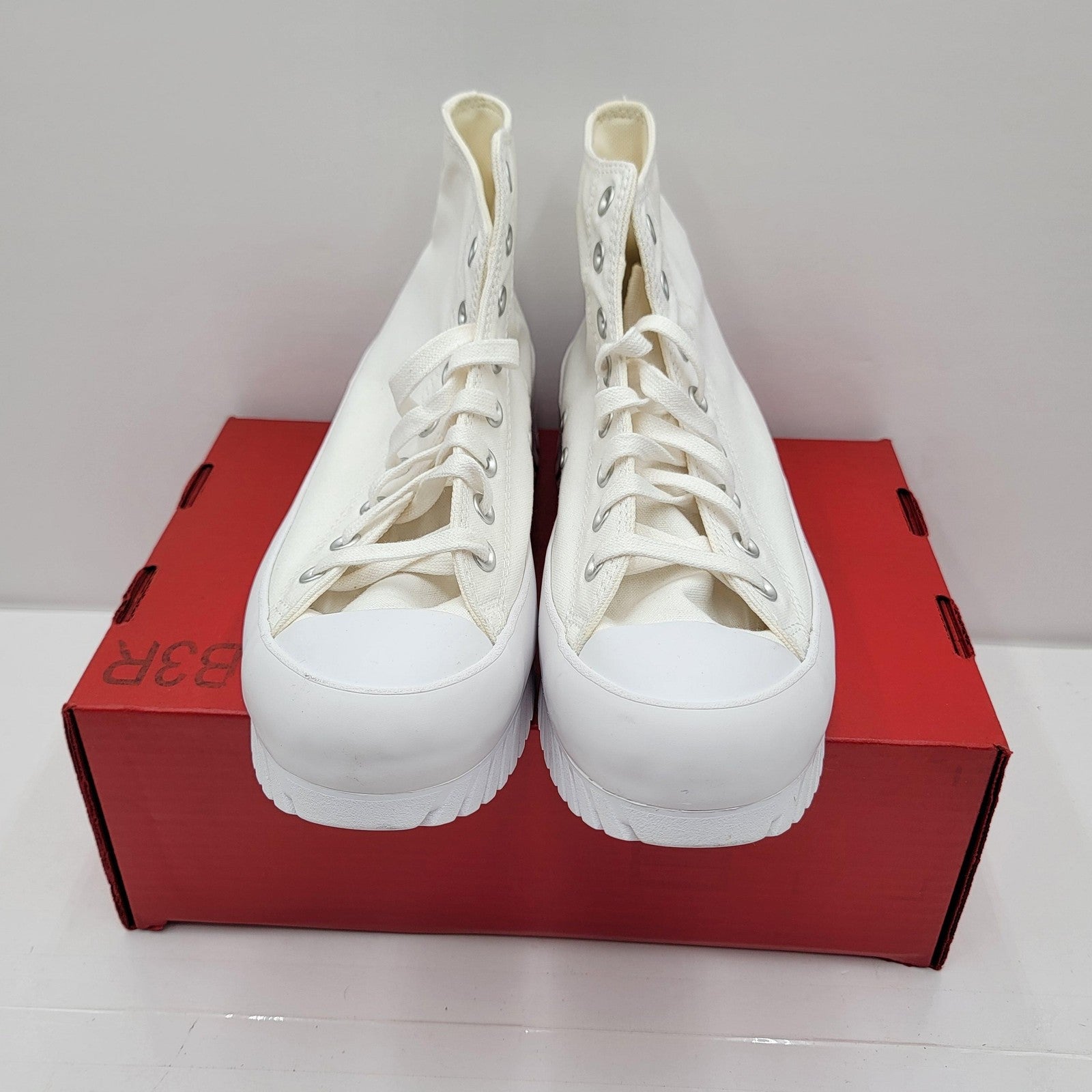 Converse CTAS Lugged 2.0 Hi Shoes Mens Size 10 White Egret Black Platform Chunky2