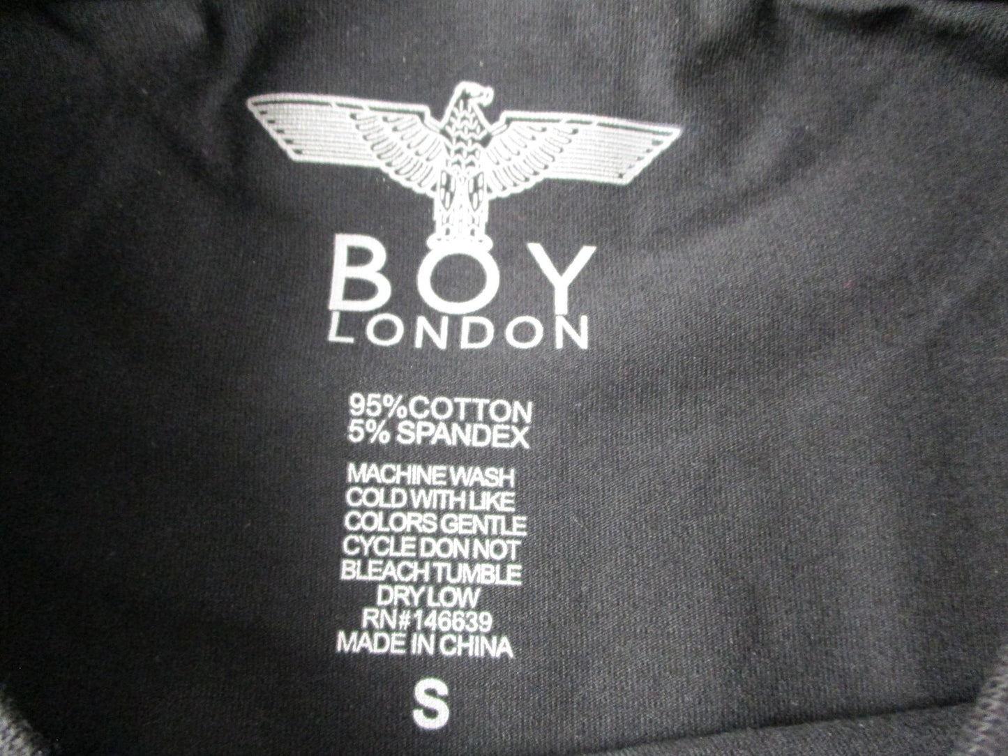 BOY London Shirt Mens Small Black Gold Eagle Logo Graphic Tee Streetwear 13092