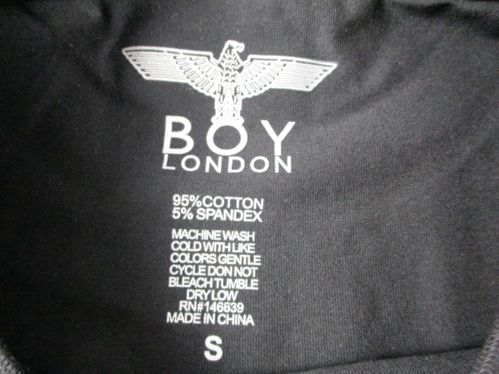 BOY London Shirt Mens Small Black Gold Eagle Logo Graphic Tee Streetwear 13092