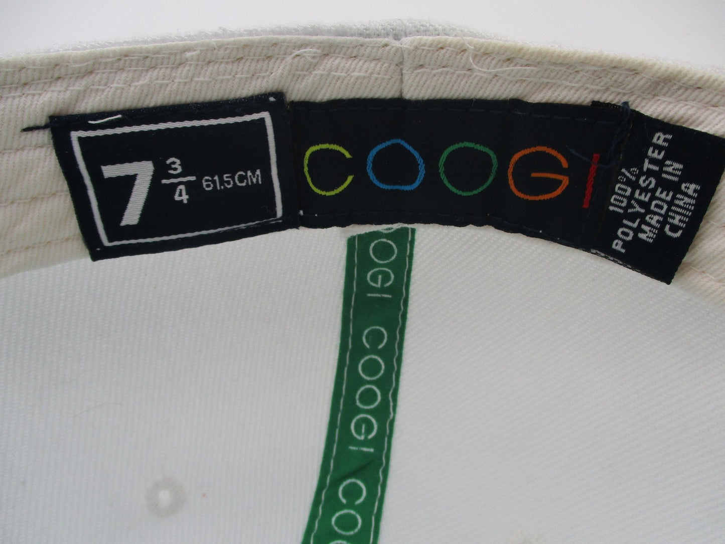 Coogi Hat Cap Fitted Mens 7 3/4 White Colorful Crowd Graphic Twill Embroidered6