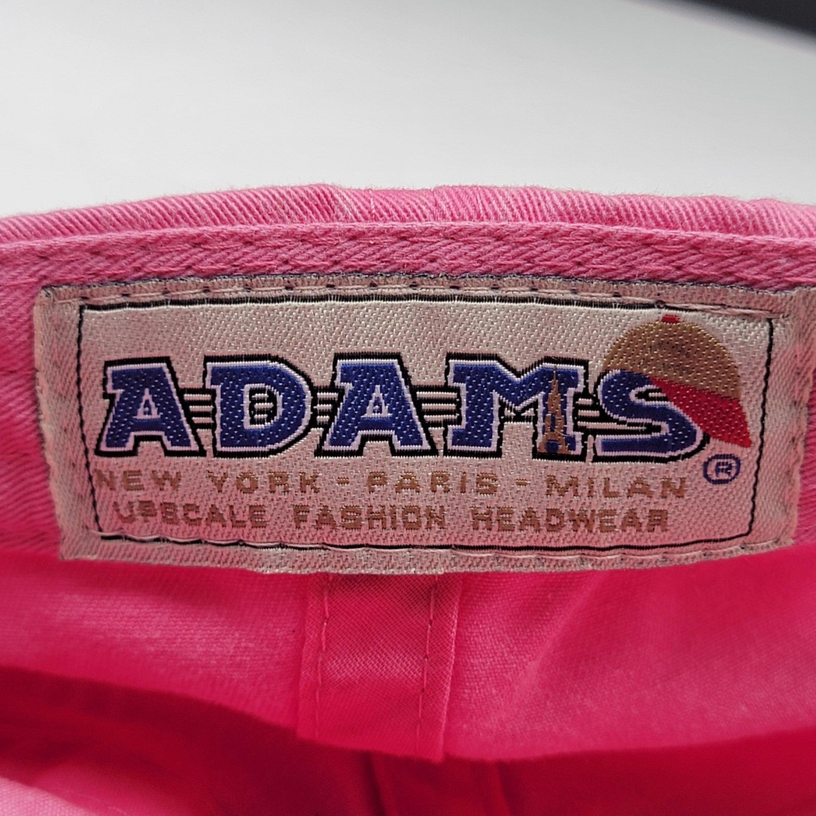 Block Island Hat Cap Strap Back Pink Embroidered Map Adams Casual Mens Cotton6