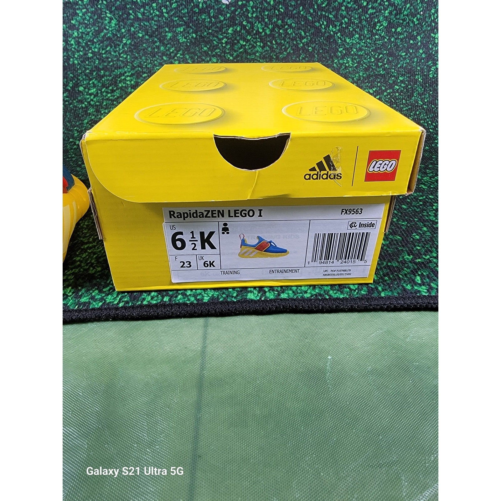 Adidas LEGO x RapidaZen J 'Shock Blue Equipment Yellow' Size 6.5k FX95639