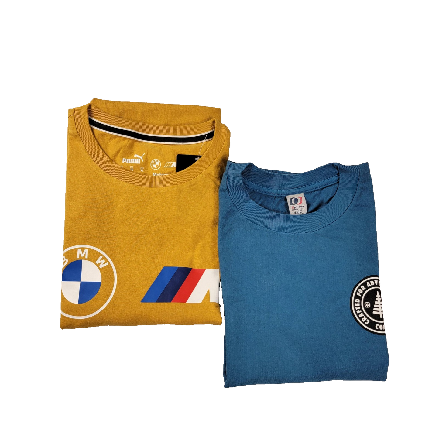 Puma x BMW Yellow + Coal Optima Blue Short sleeves 2 PK Tshirt Bundle