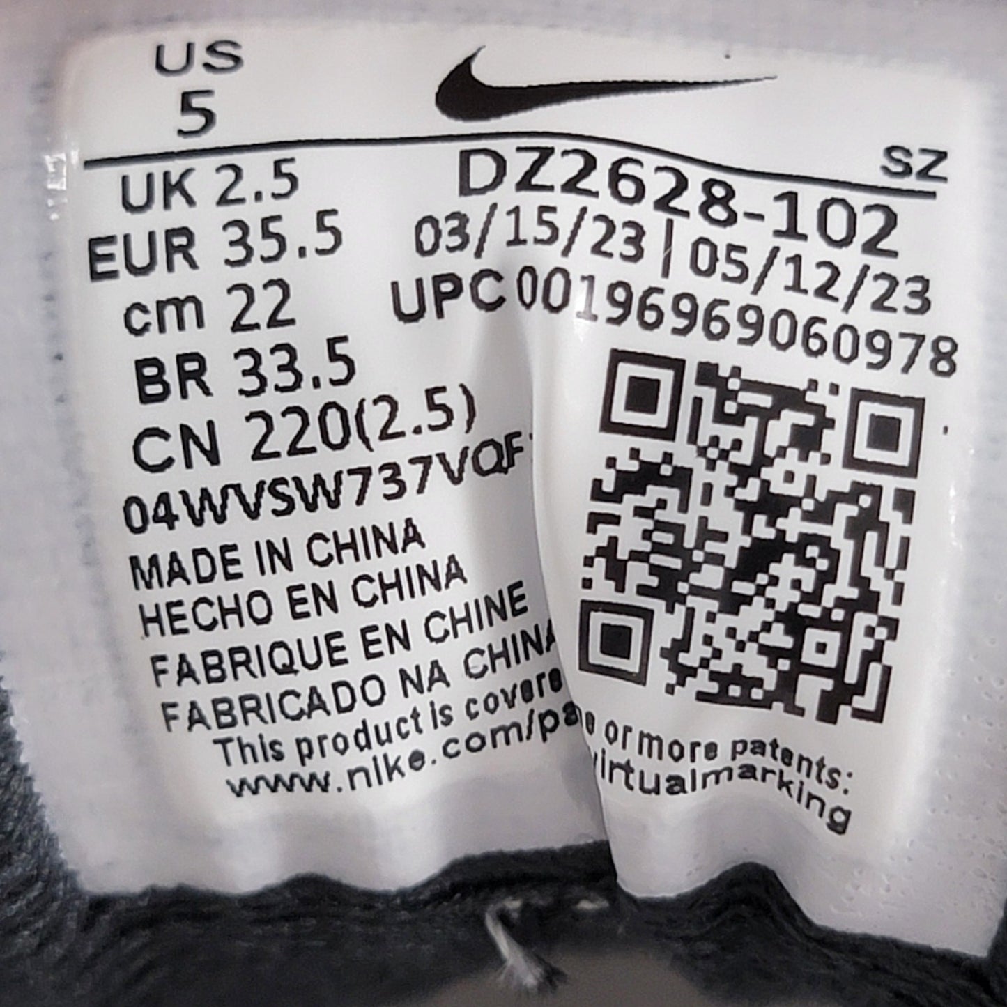 WMNS NIKE AIR MAX 1 WHITE-BLACK-SUMMIT WHITE SZ 5 [DZ2628-102]7