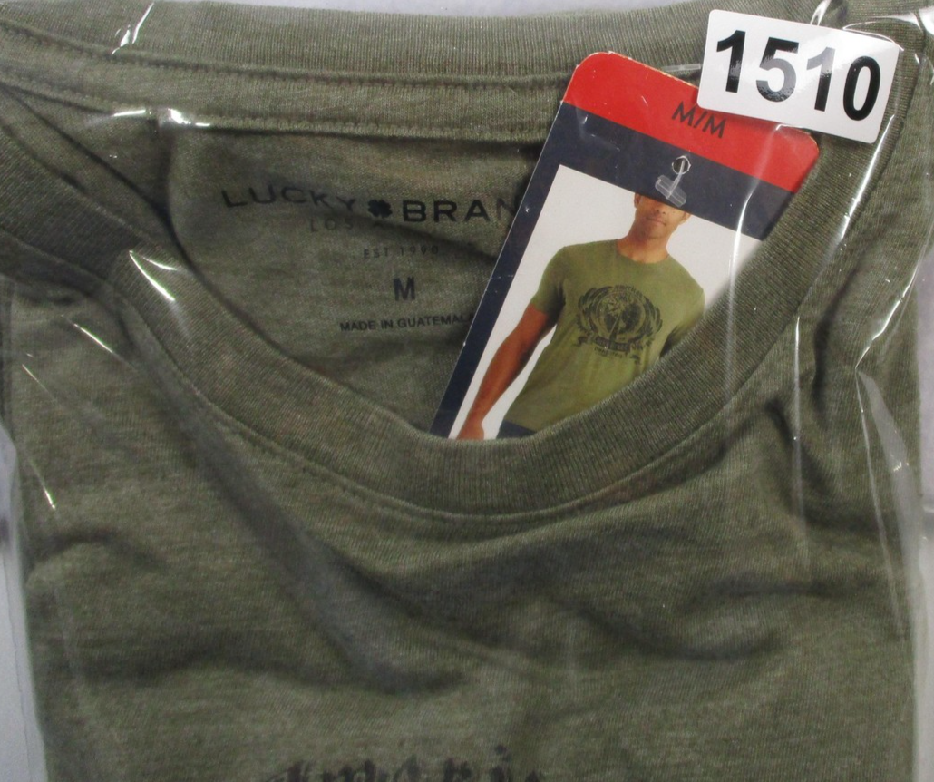 Lucky Brand Shirt Mens Medium Green American To The Core Dungarees Graphic Tee9