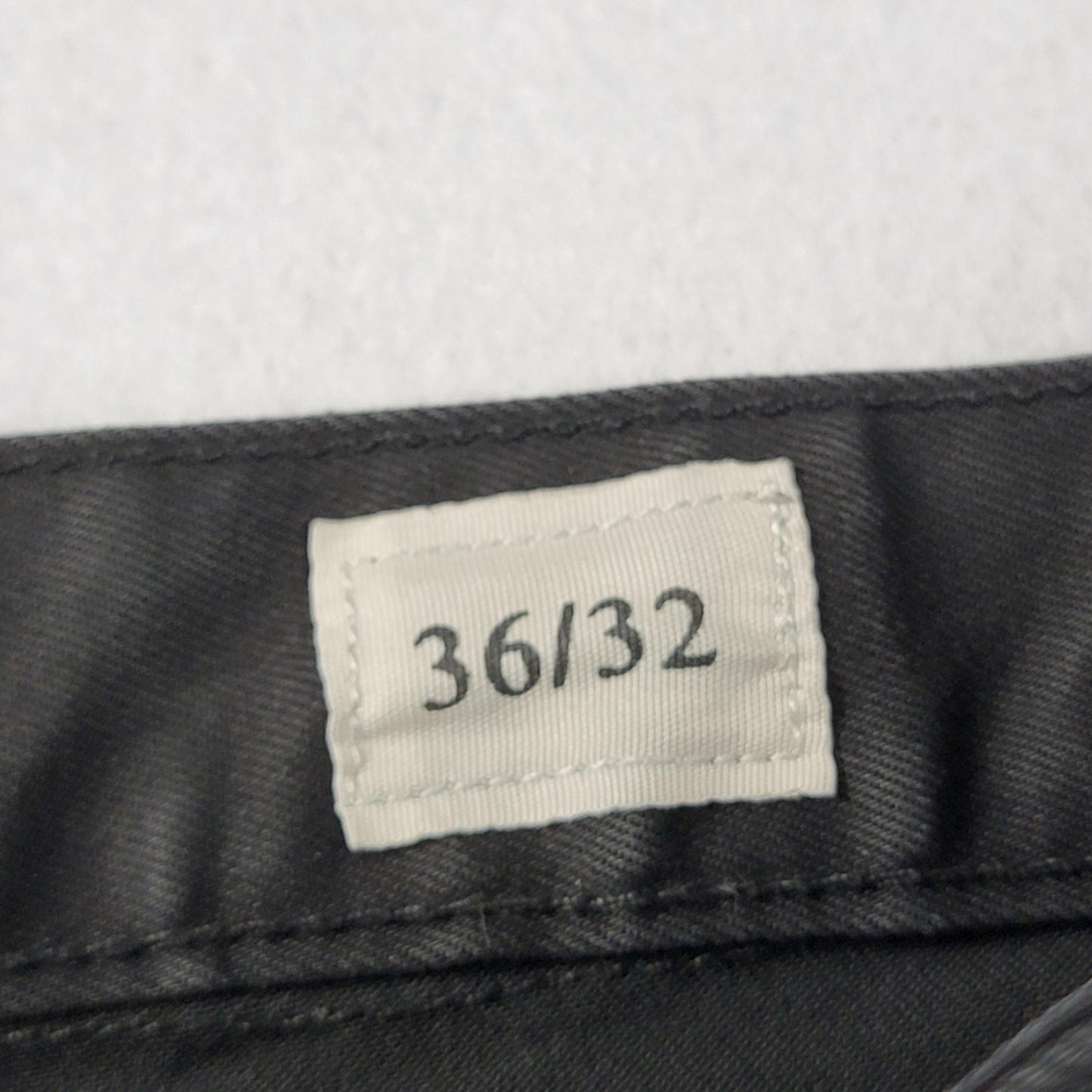 Smoke Rise Jeans Mens 36x32 Black Distressed Ripped Skinny Moto Streetwear (11943
