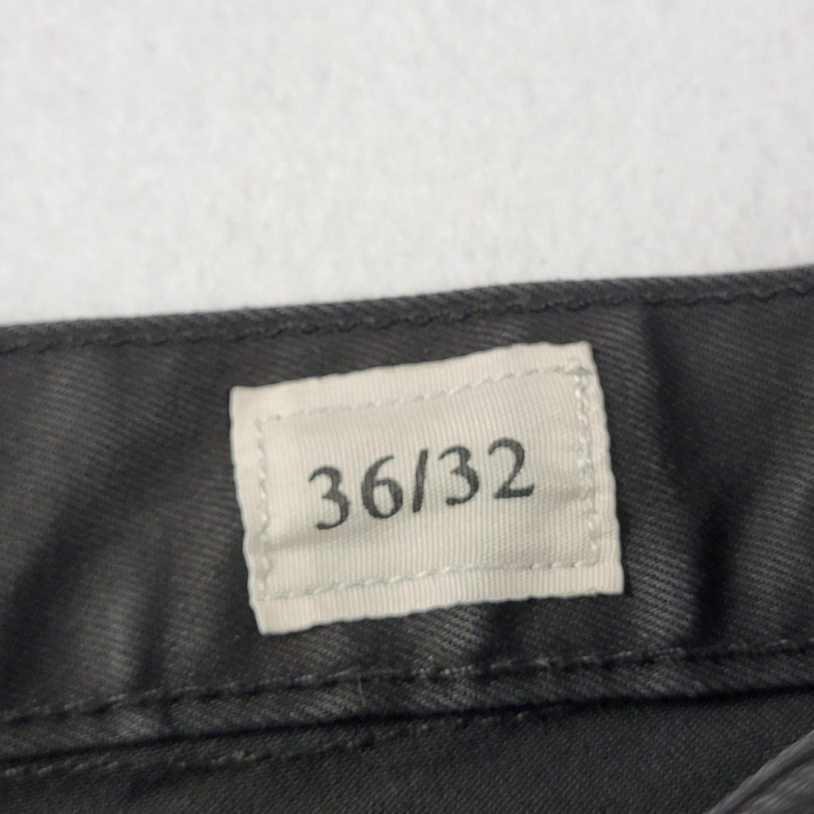 Smoke Rise Jeans Mens 36x32 Black Distressed Ripped Skinny Moto Streetwear (11943
