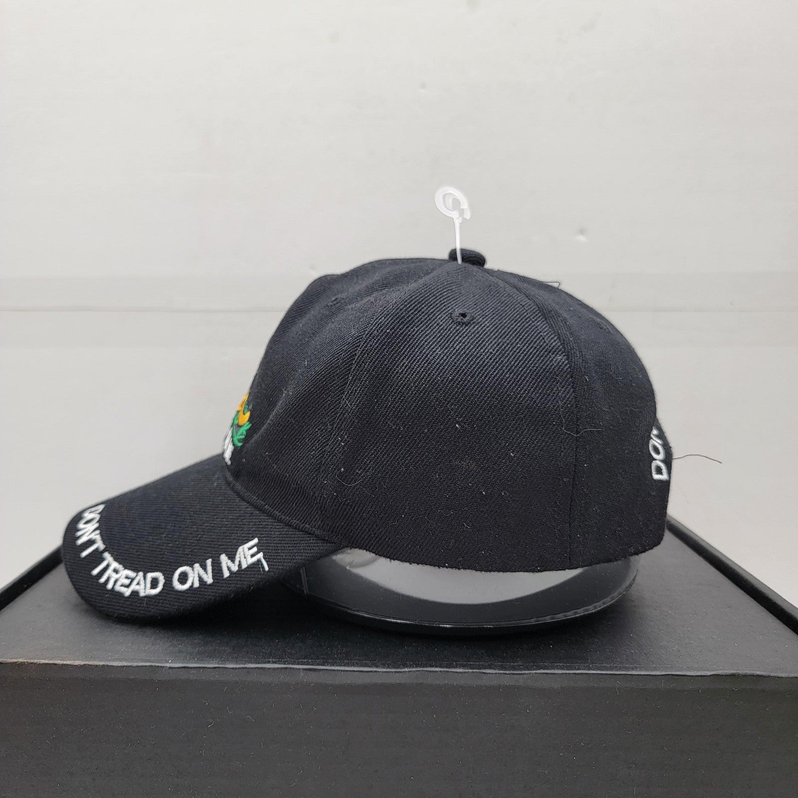 Dont Tread On Me Hat Cap Strap Back Black Embroidered Snake Slogan Mens One Size2