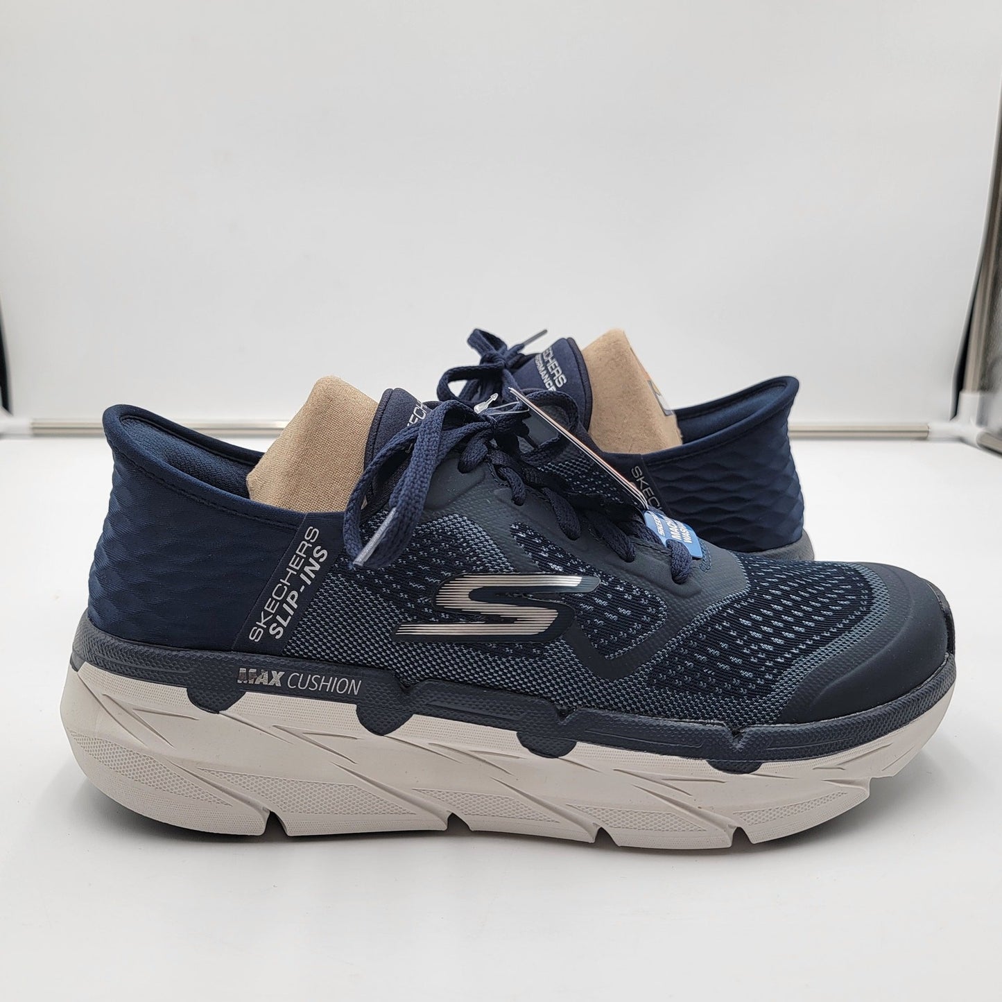 Skechers Max Cushion SlipIns Running Shoes 220313 Navy Sz 7.50