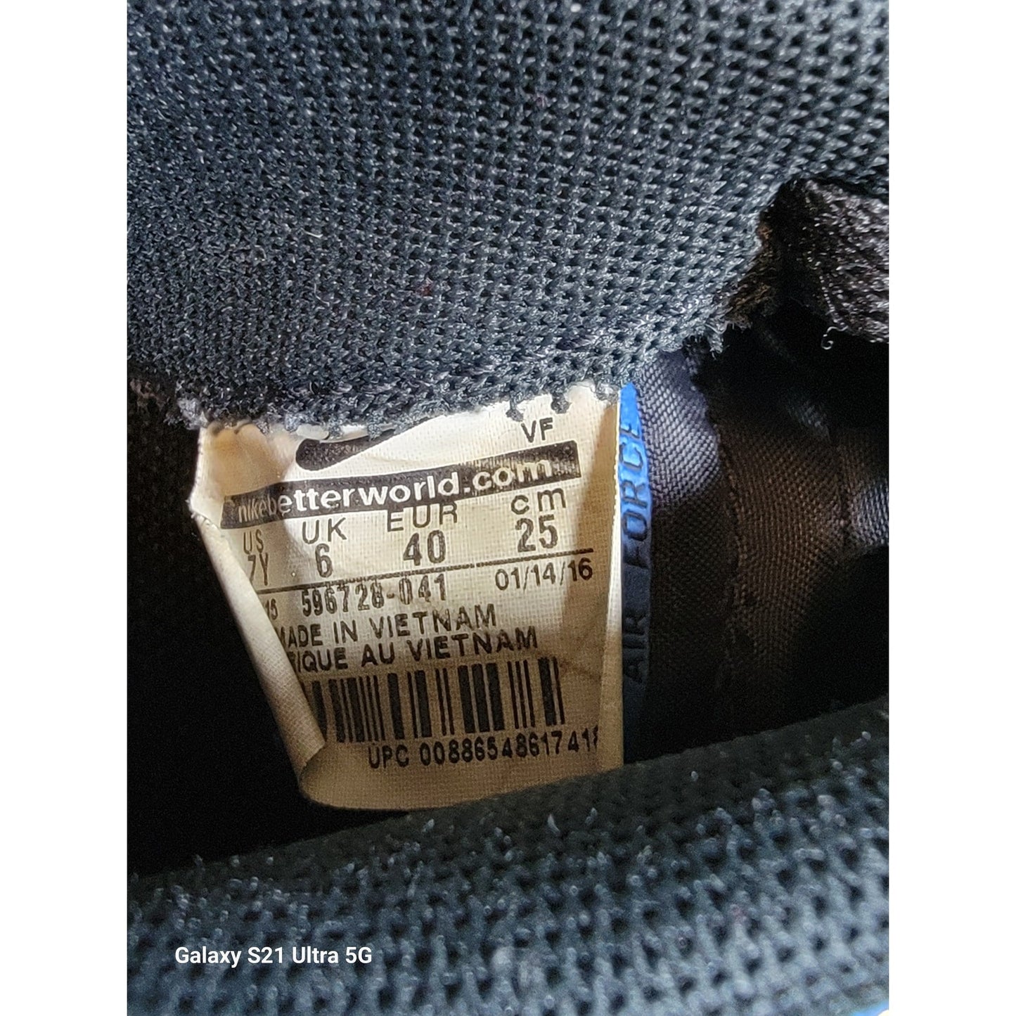 Nike Air Force 1 GS 'Star Blue' Sz 7Y 5967280417