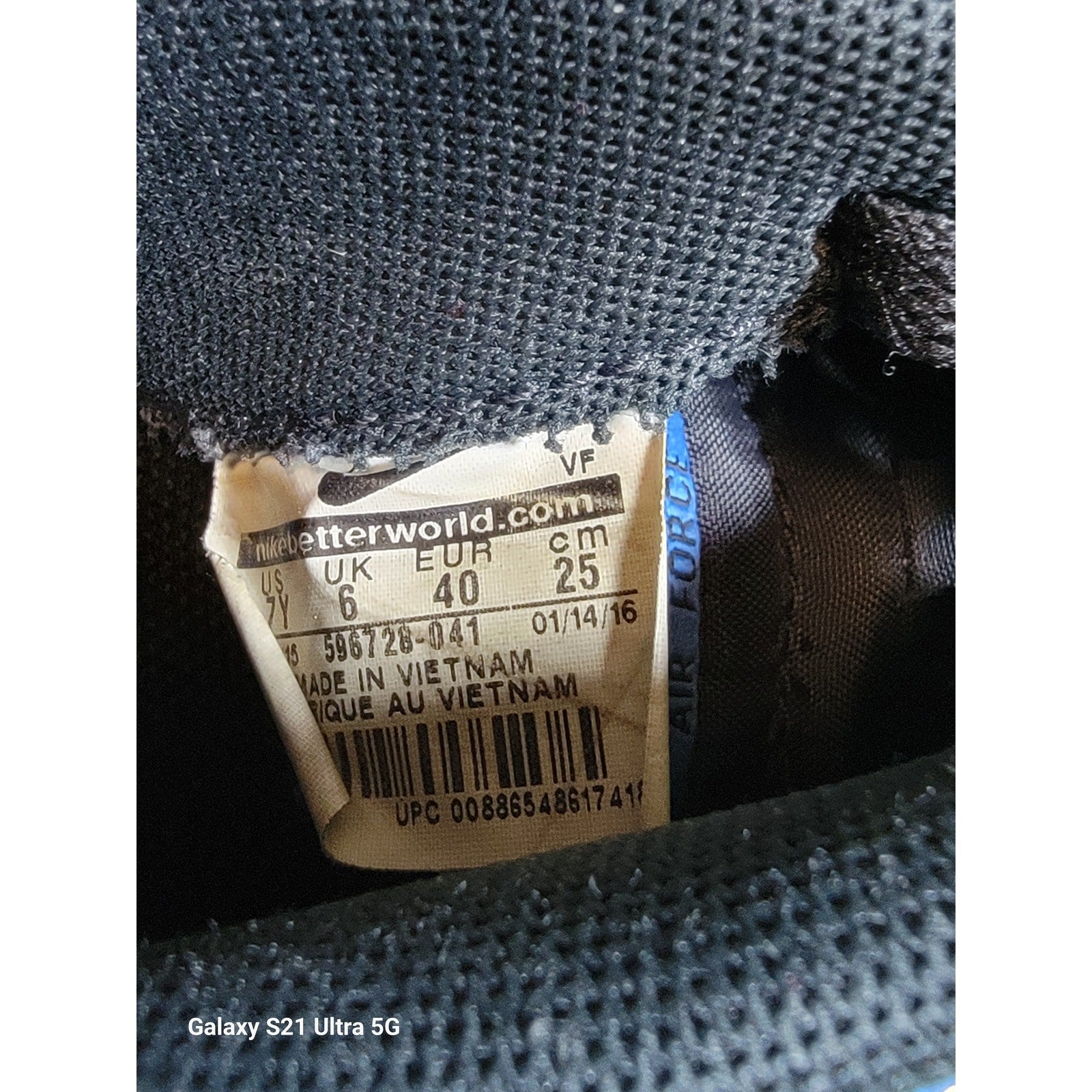 Nike Air Force 1 GS 'Star Blue' Sz 7Y 5967280417