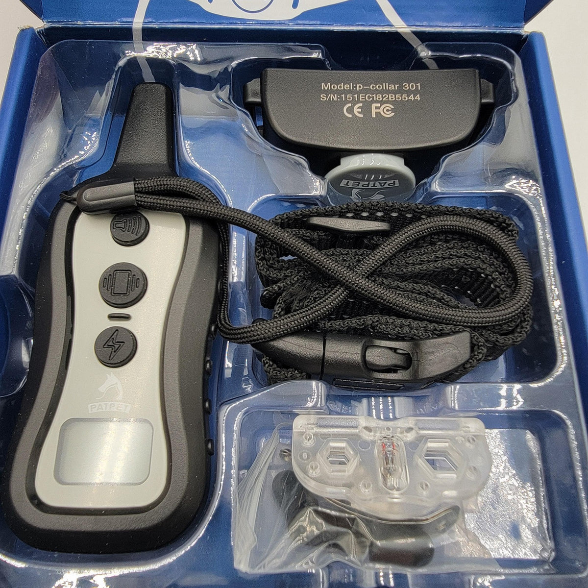 PATPET P-Collar 301 Dog Training Collar Remote & Receiver Black System Shock2