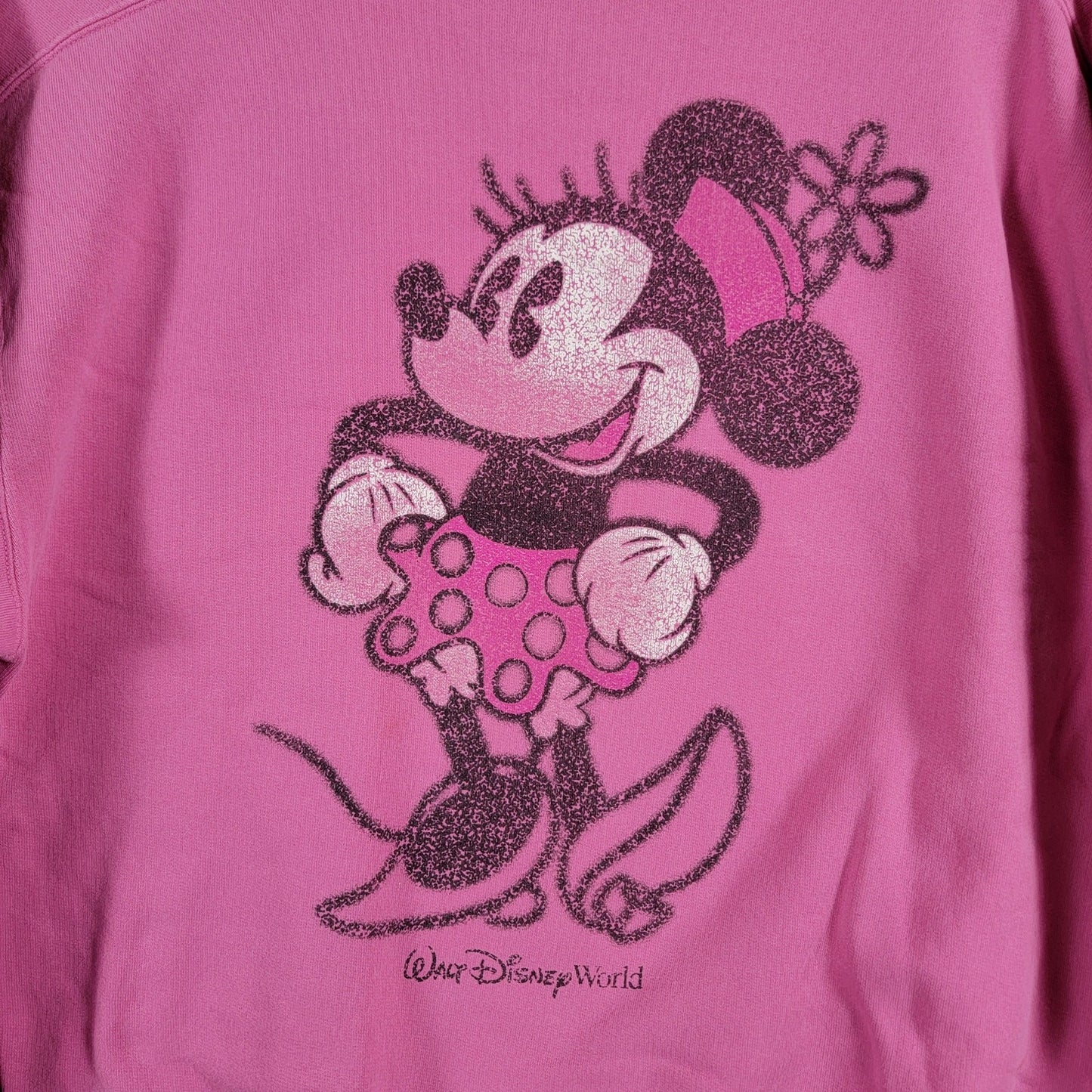Minnie Mouse Disney Pink Pullover Sweatshirt Sz M