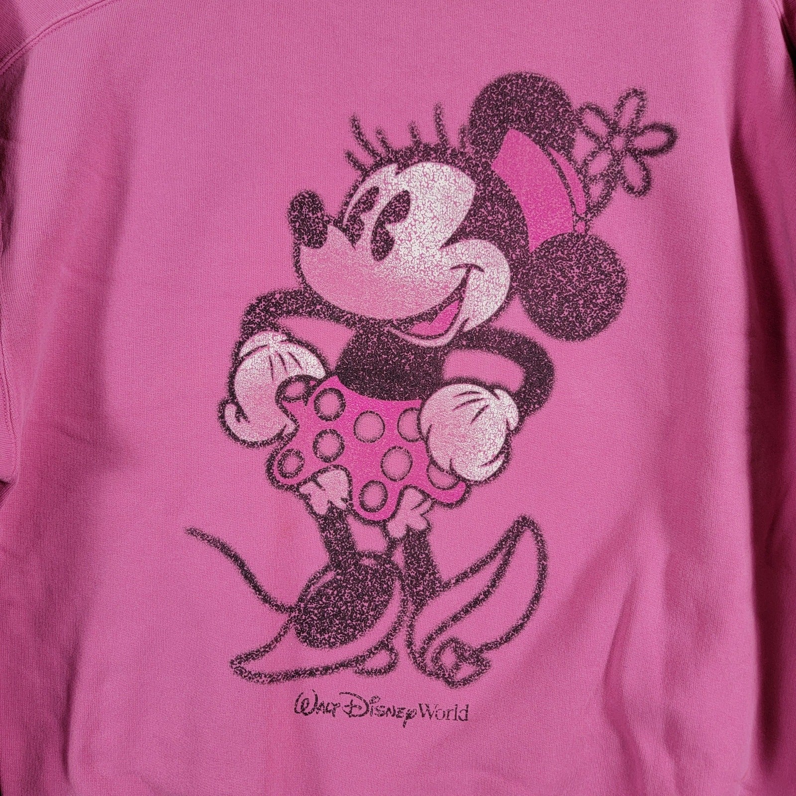 Minnie Mouse Disney Pink Pullover Sweatshirt Sz M