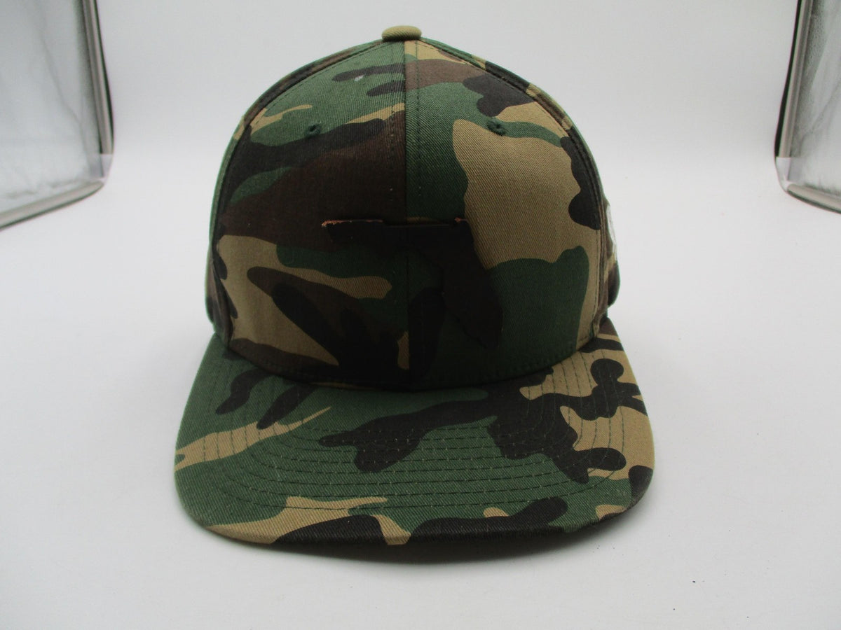 Branded Bills Florida Hat Cap Snap Back Mens One Size Green Camo State Patch USA0
