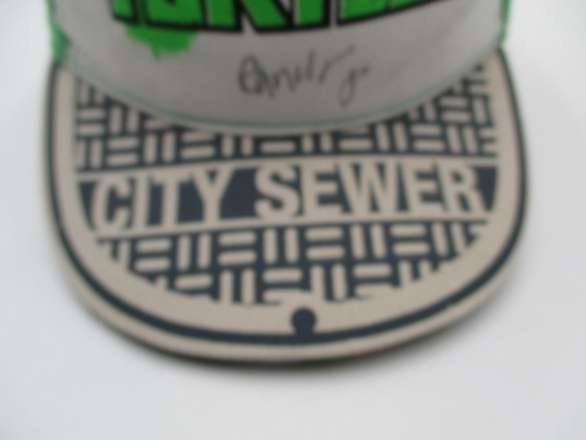 Teenage Mutant Ninja Turtles Nickelodeon Green City Sewer Snapback Hat Signed6
