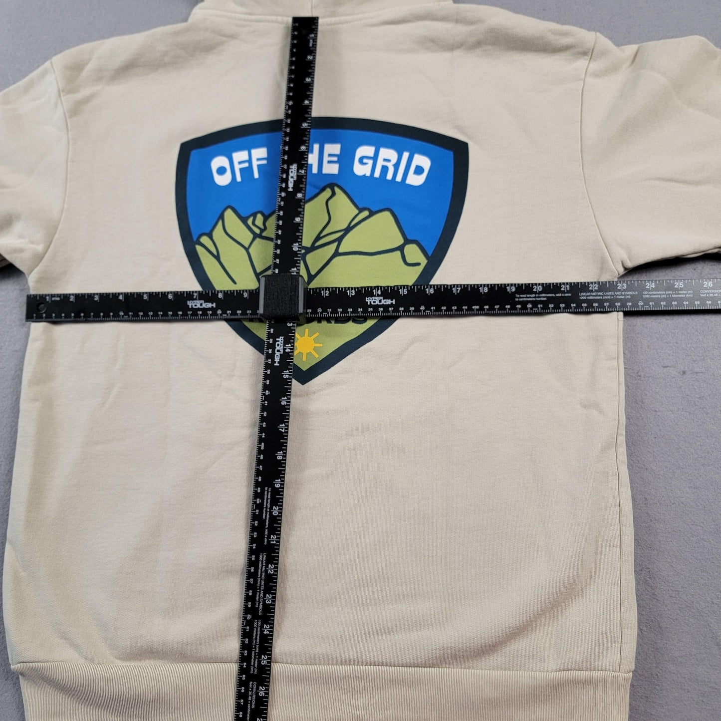 Off The Grid Records Hoodie Mens Large Pullover Mountain Graphic OTG New