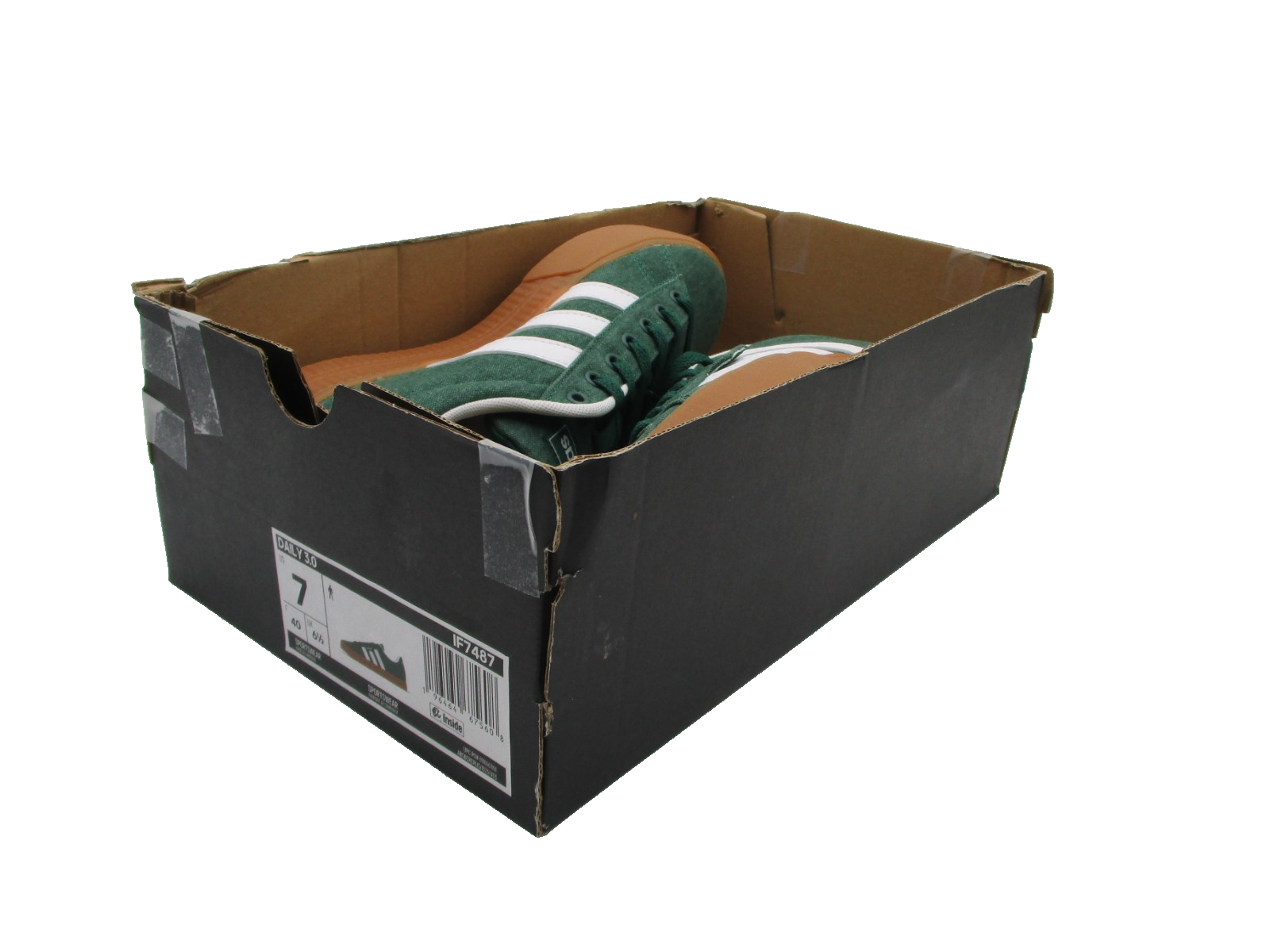 Adidas Daily 3.0 Men’s Sz 7 Green White Gum Casual Sneakers IF7487 Skate Shoes14